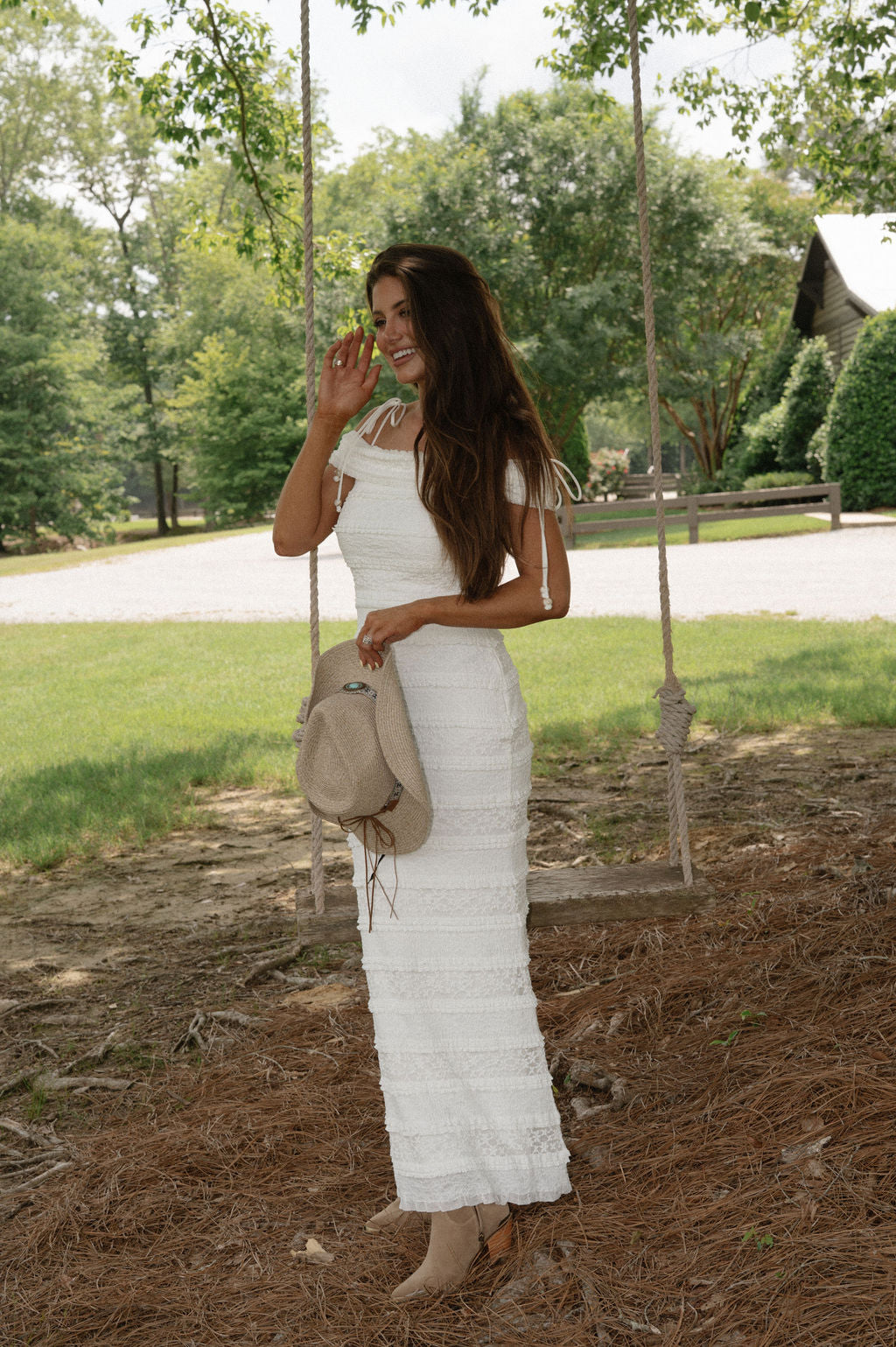 OTS Woven Dress-White