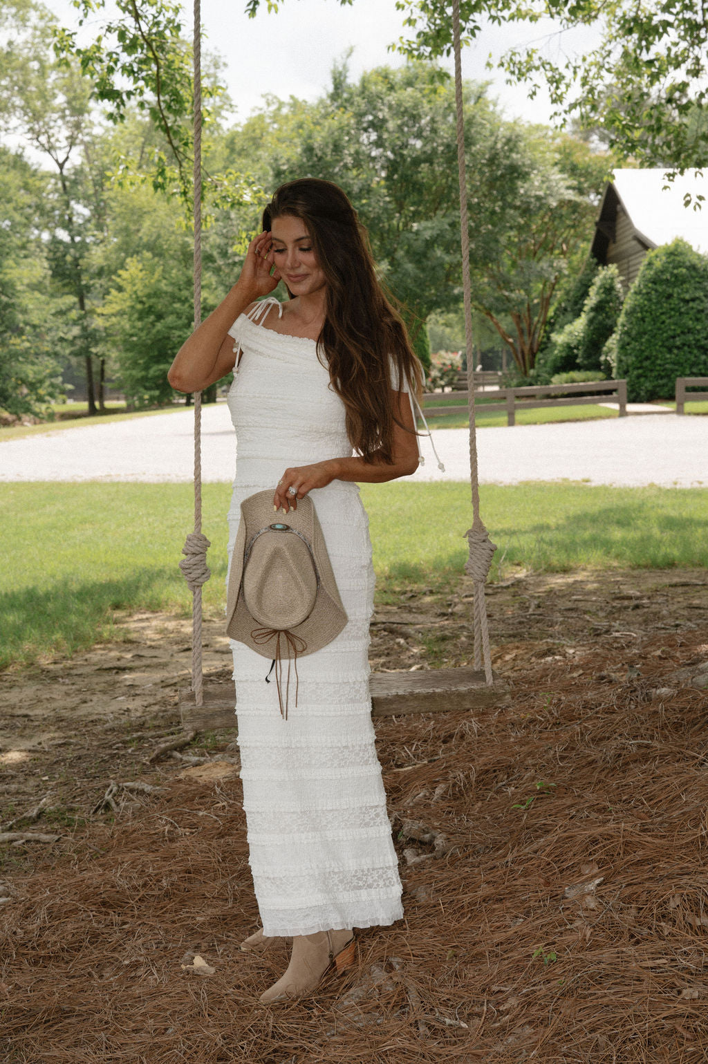 OTS Woven Dress-White