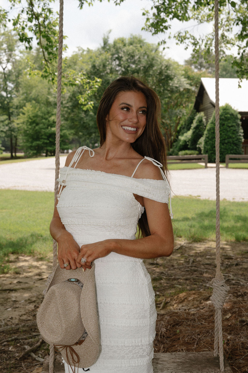 OTS Woven Dress-White