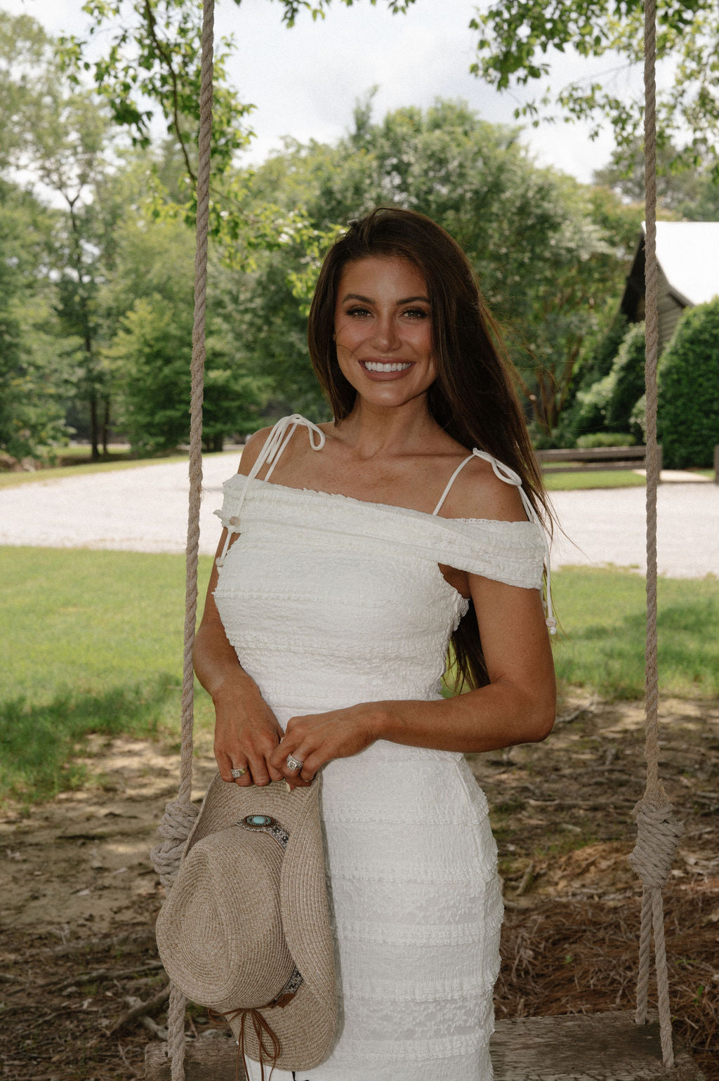 OTS Woven Dress-White