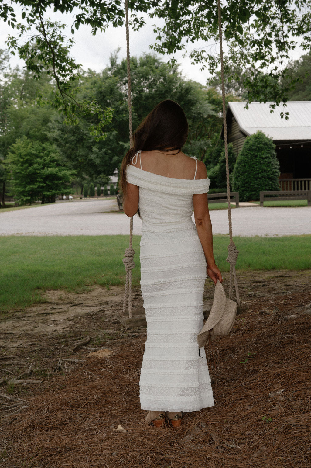 OTS Woven Dress-White