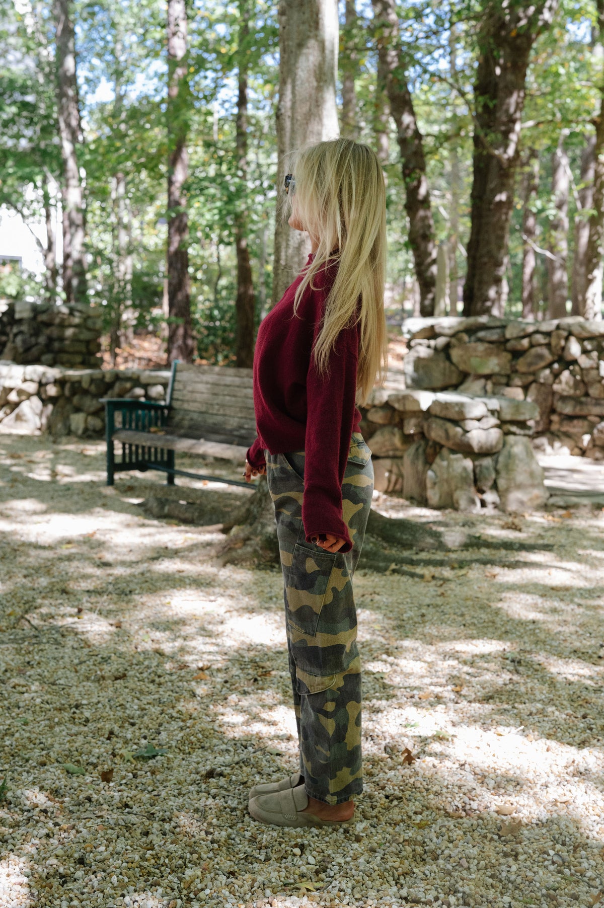 Oversized Piper Pullover-Wine