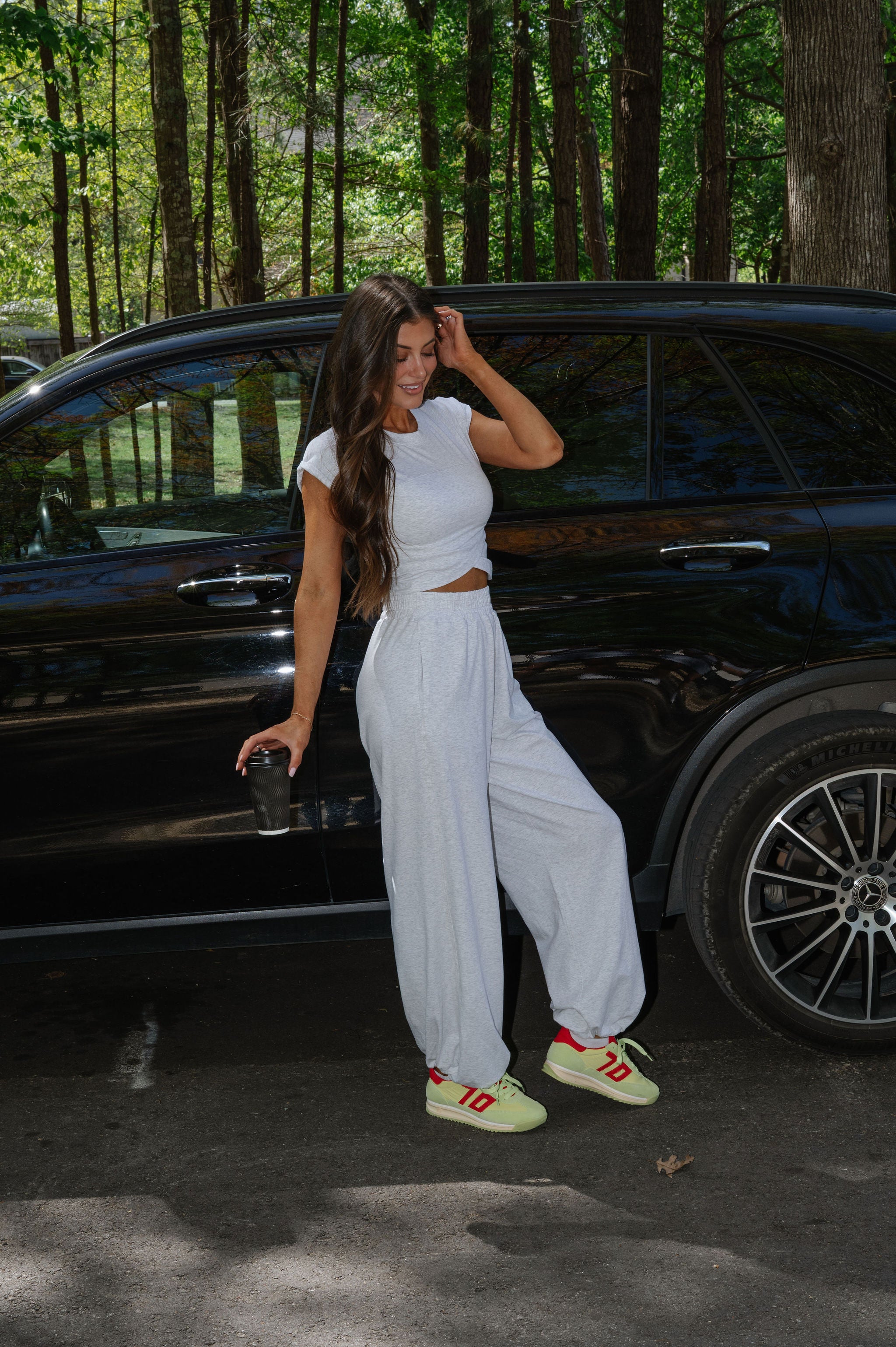 Tinsley Pants Set-Light Heather Grey