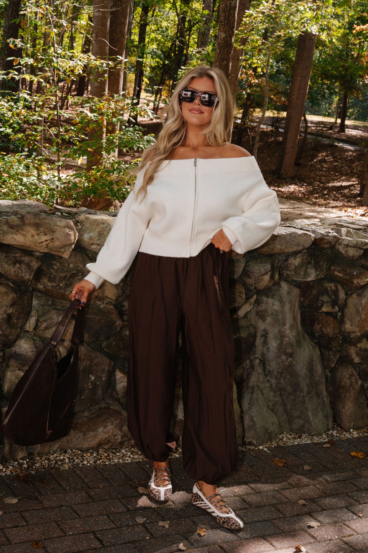 Off The Shoulder Cardigan-Cream