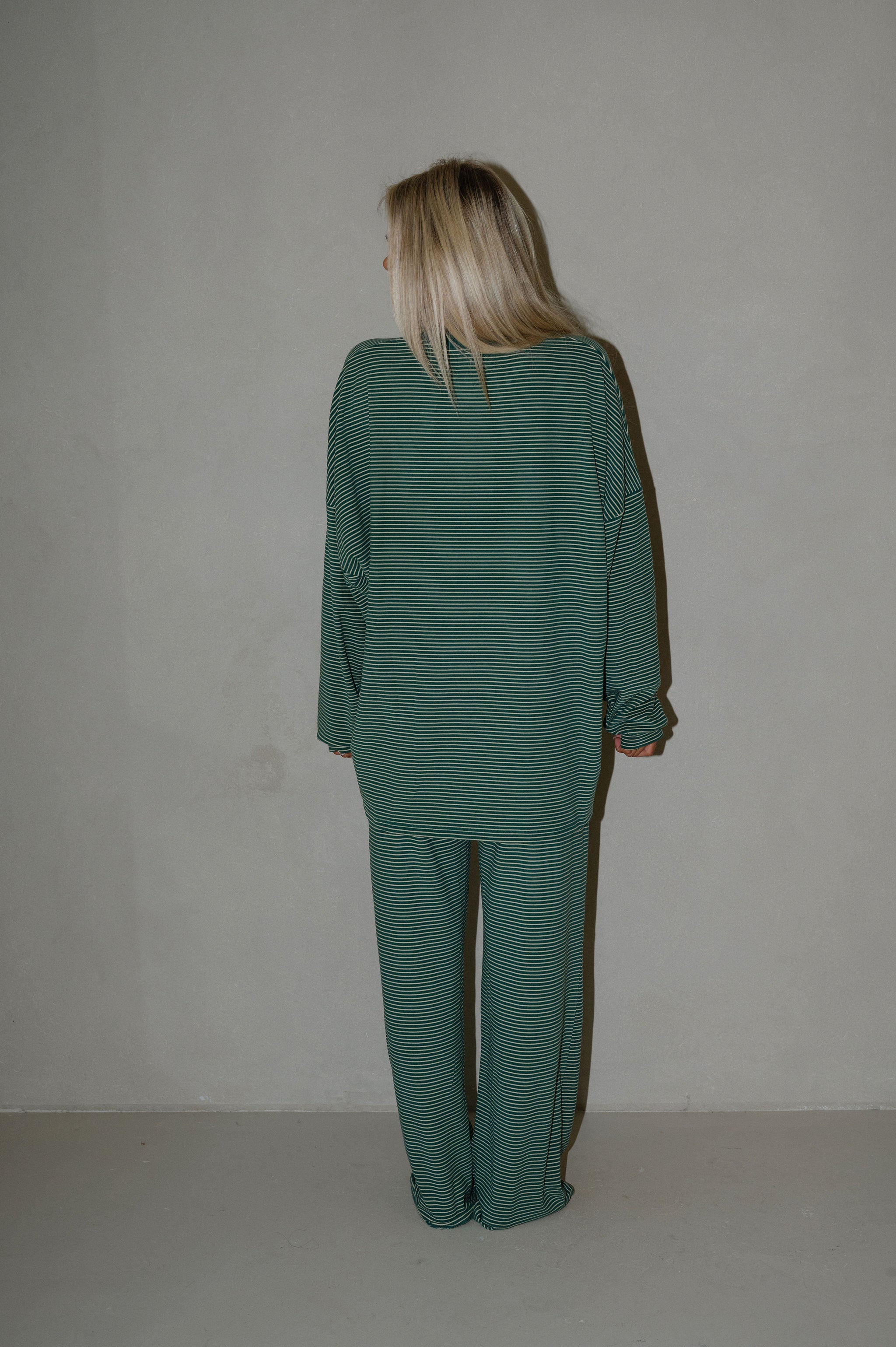 Nelly Striped Pants-Green