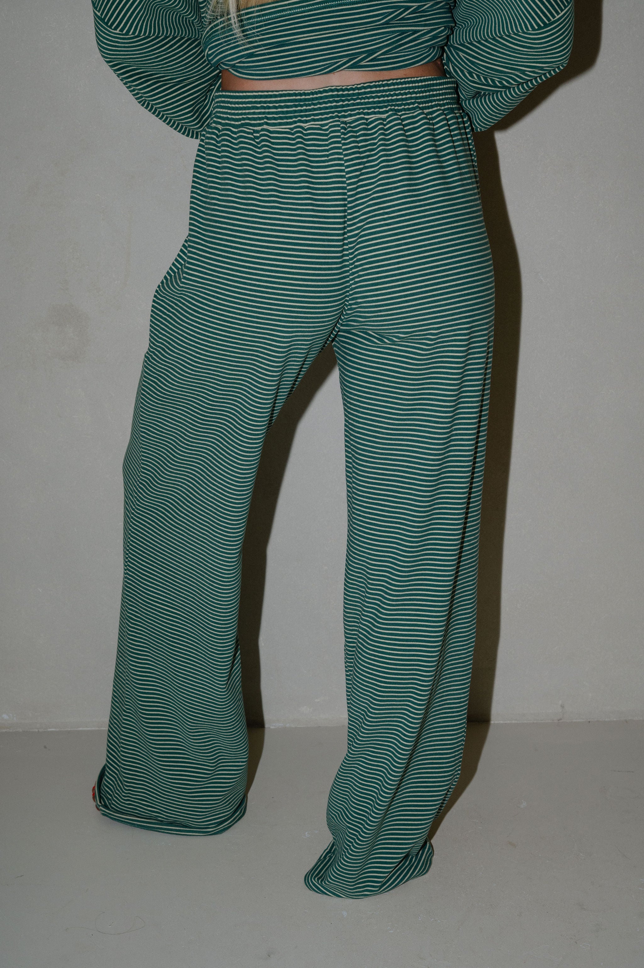 Nelly Striped Pants-Green