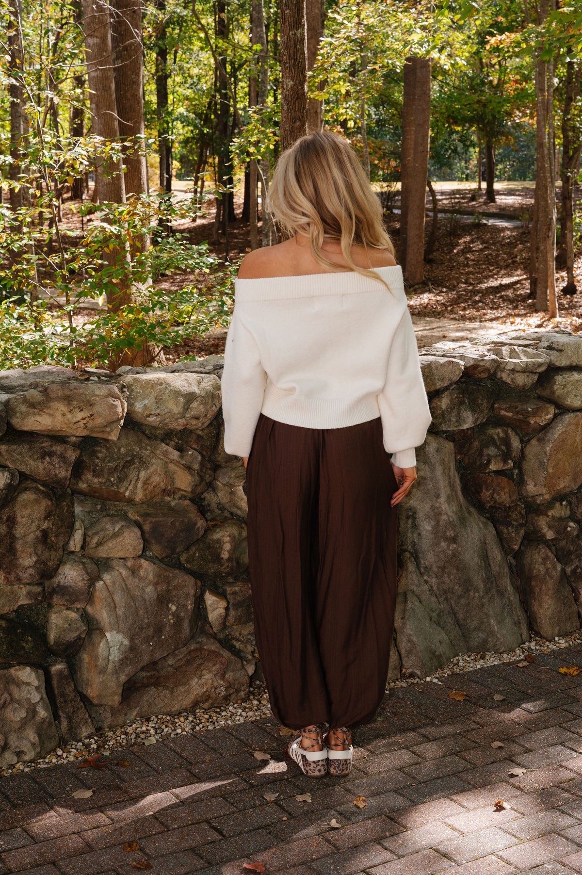 Off The Shoulder Cardigan-Cream