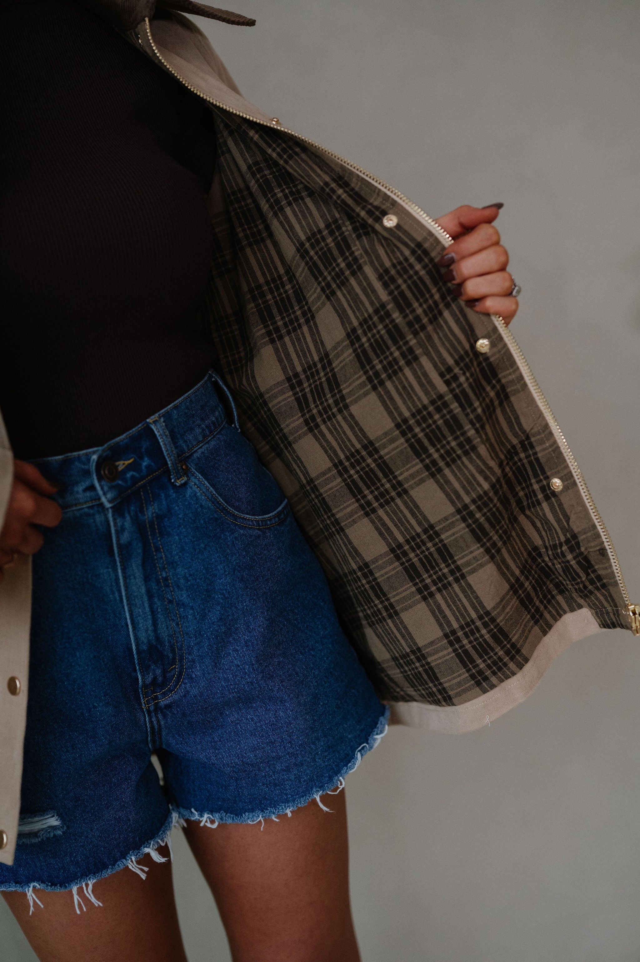 Mabel Barn Jacket-Beige