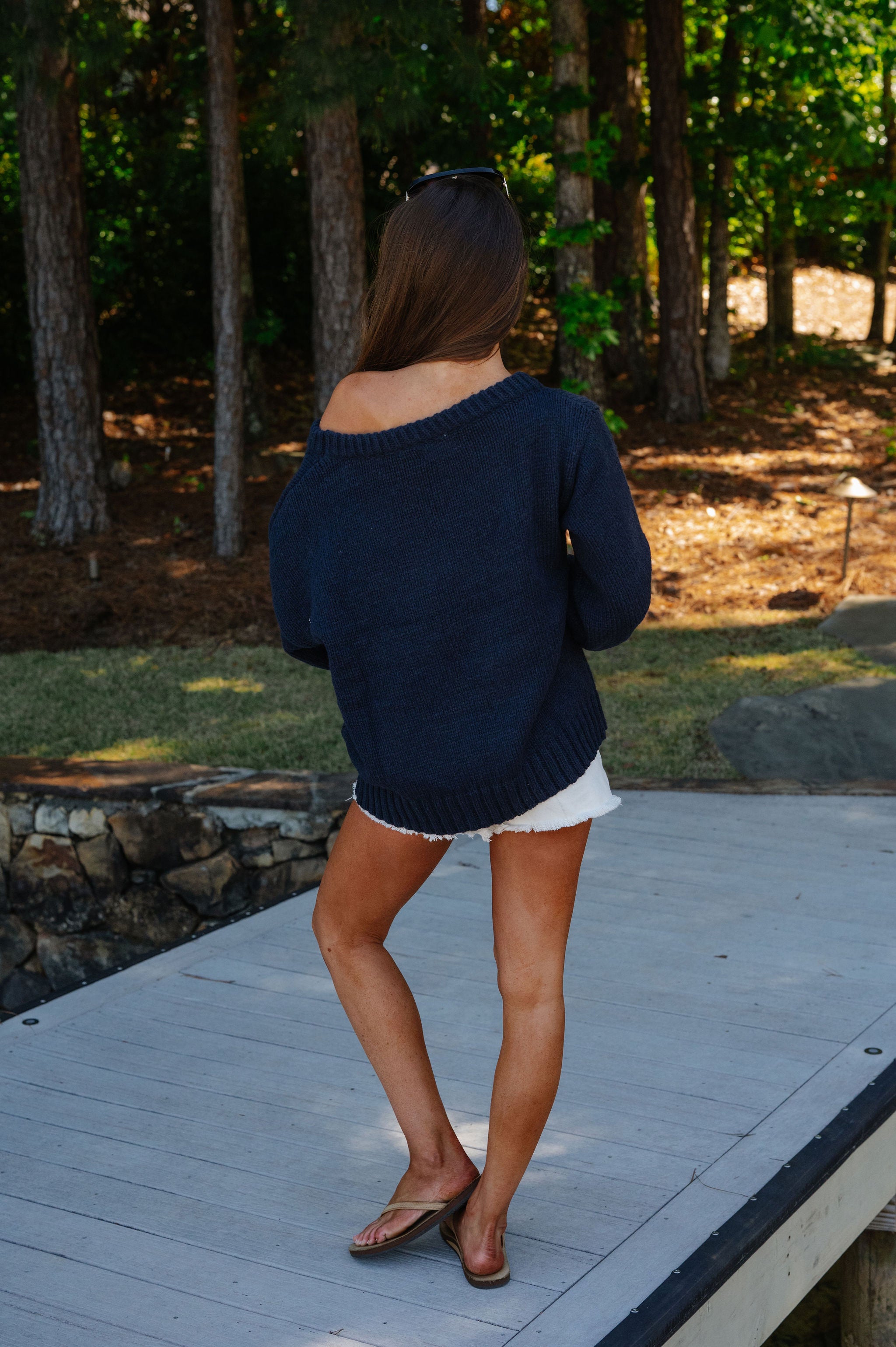 Whitley Sweater-Navy