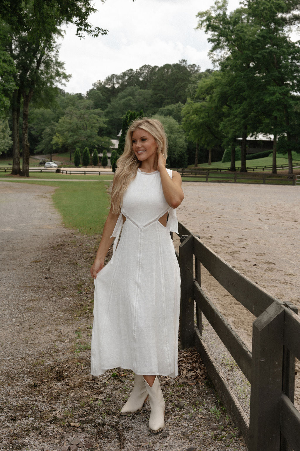 Juniper Midi Dress-Off White