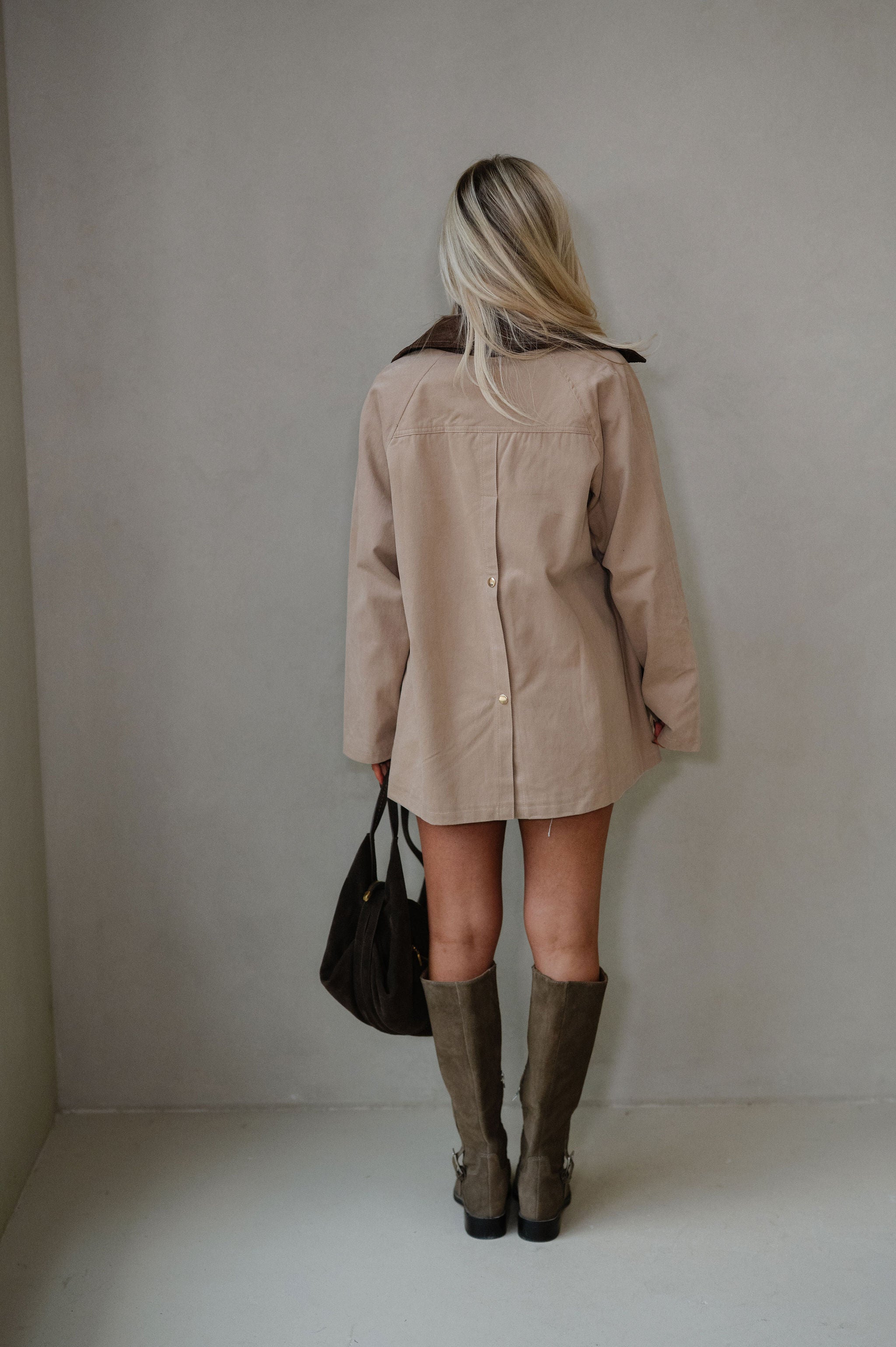Mabel Barn Jacket-Beige