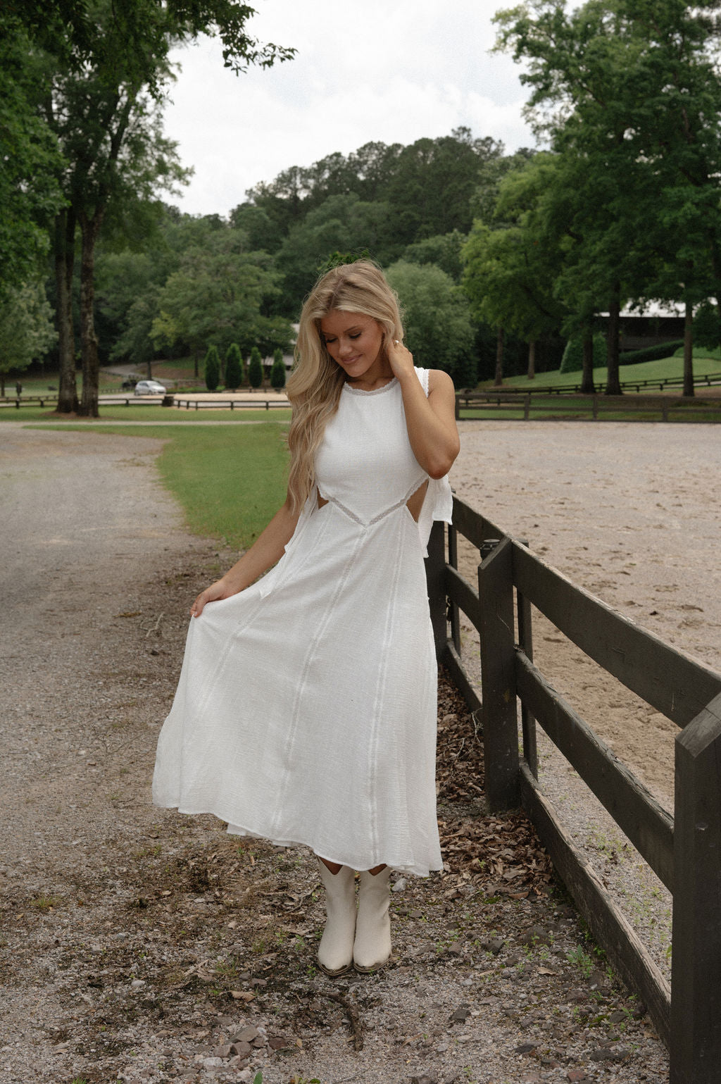 Juniper Midi Dress-Off White