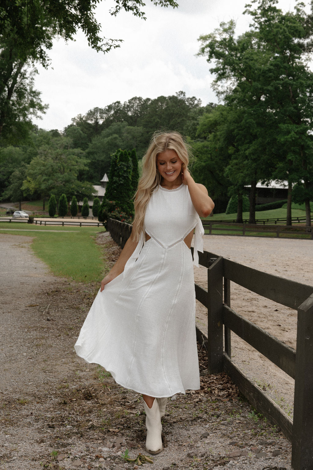 Juniper Midi Dress-Off White