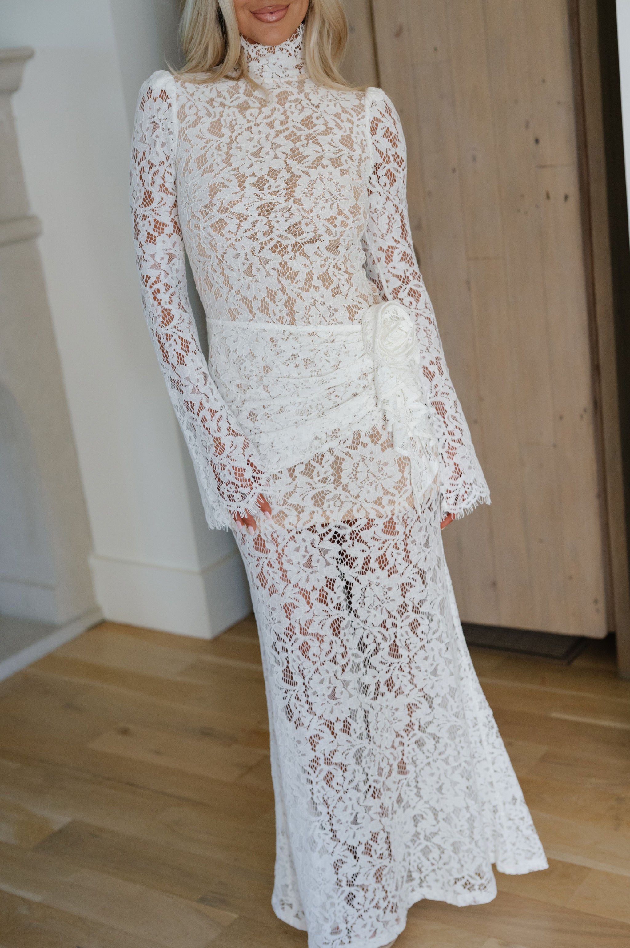 PRE ORDER Raleigh Lace Maxi Dress-White
