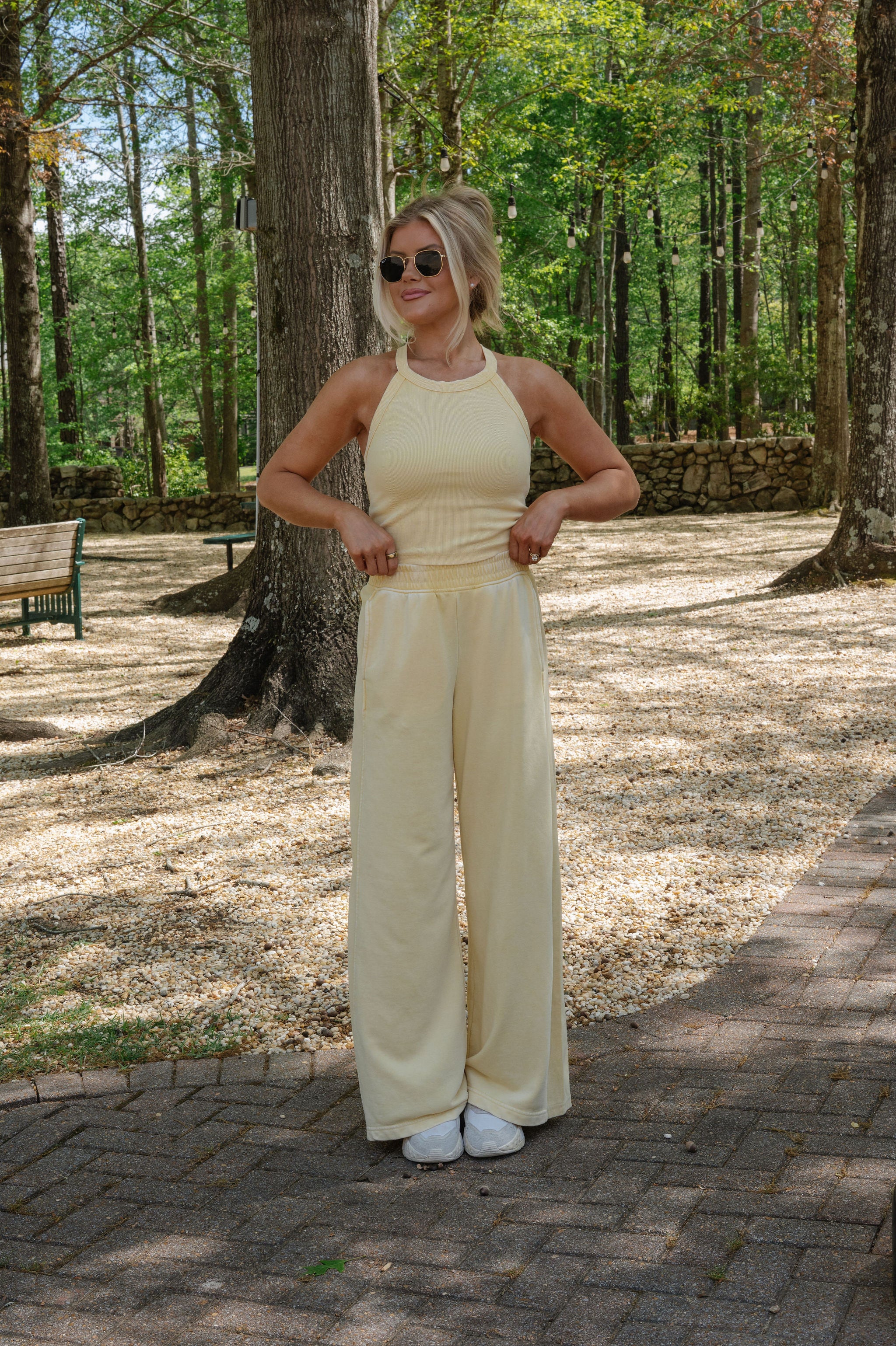 Stella French Terry Pants Set-Butter Yellow