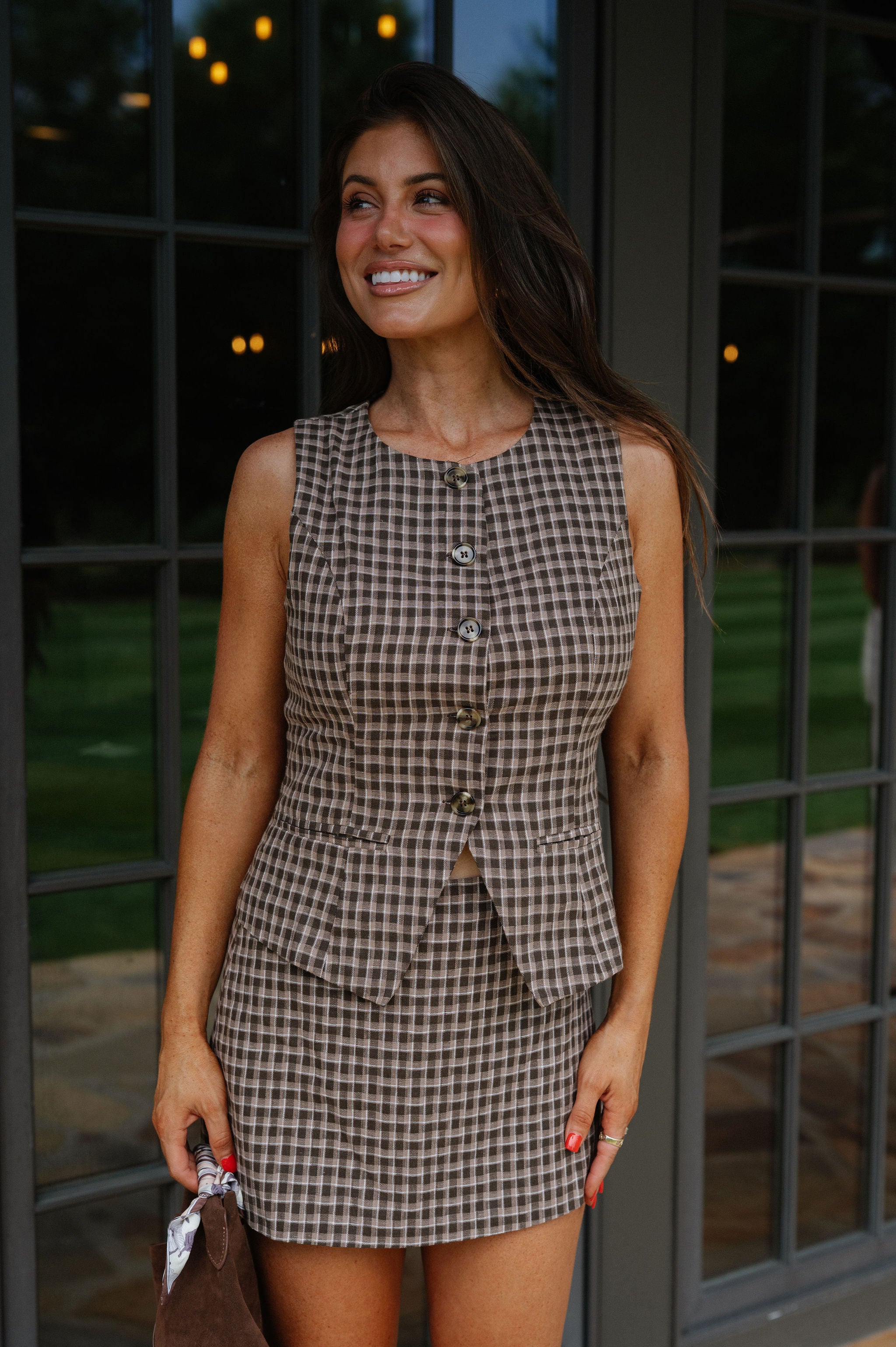 Haven Skirt Set-Tan/Brown