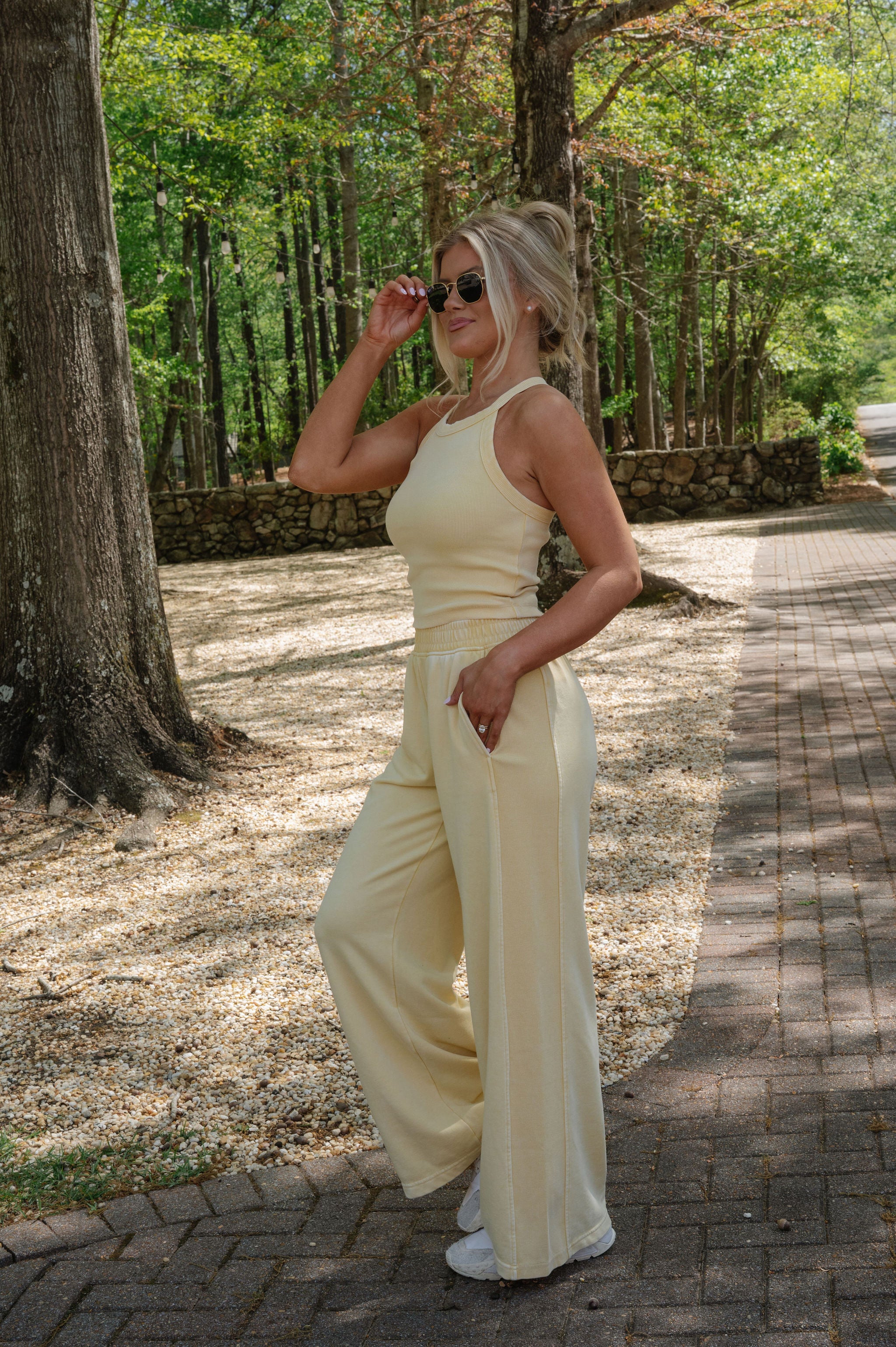 Stella French Terry Pants Set-Butter Yellow