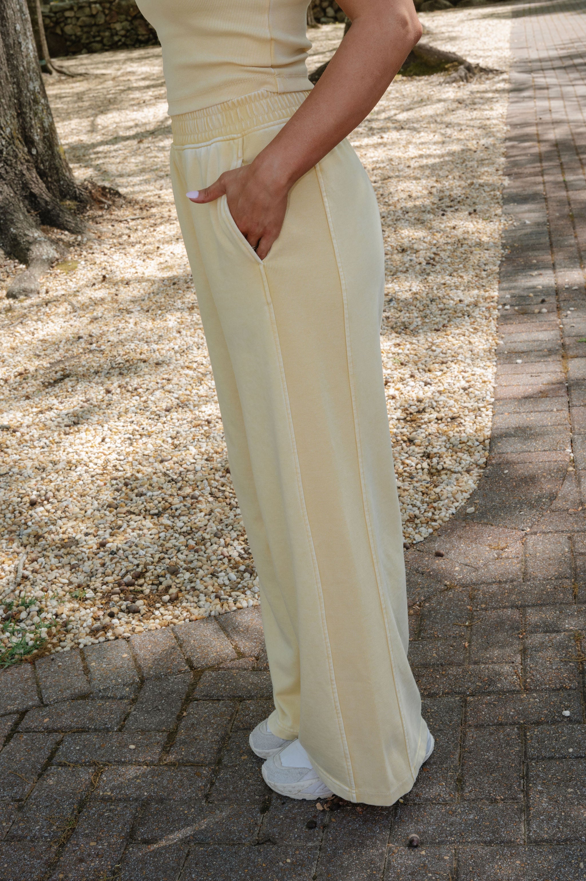 Stella French Terry Pants Set-Butter Yellow