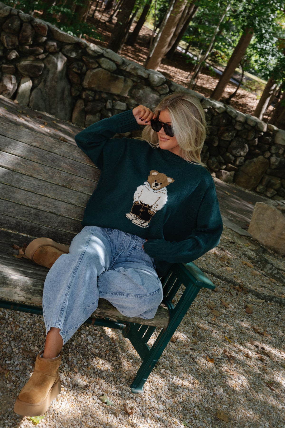 Sweater Bear Top-Hunter Green