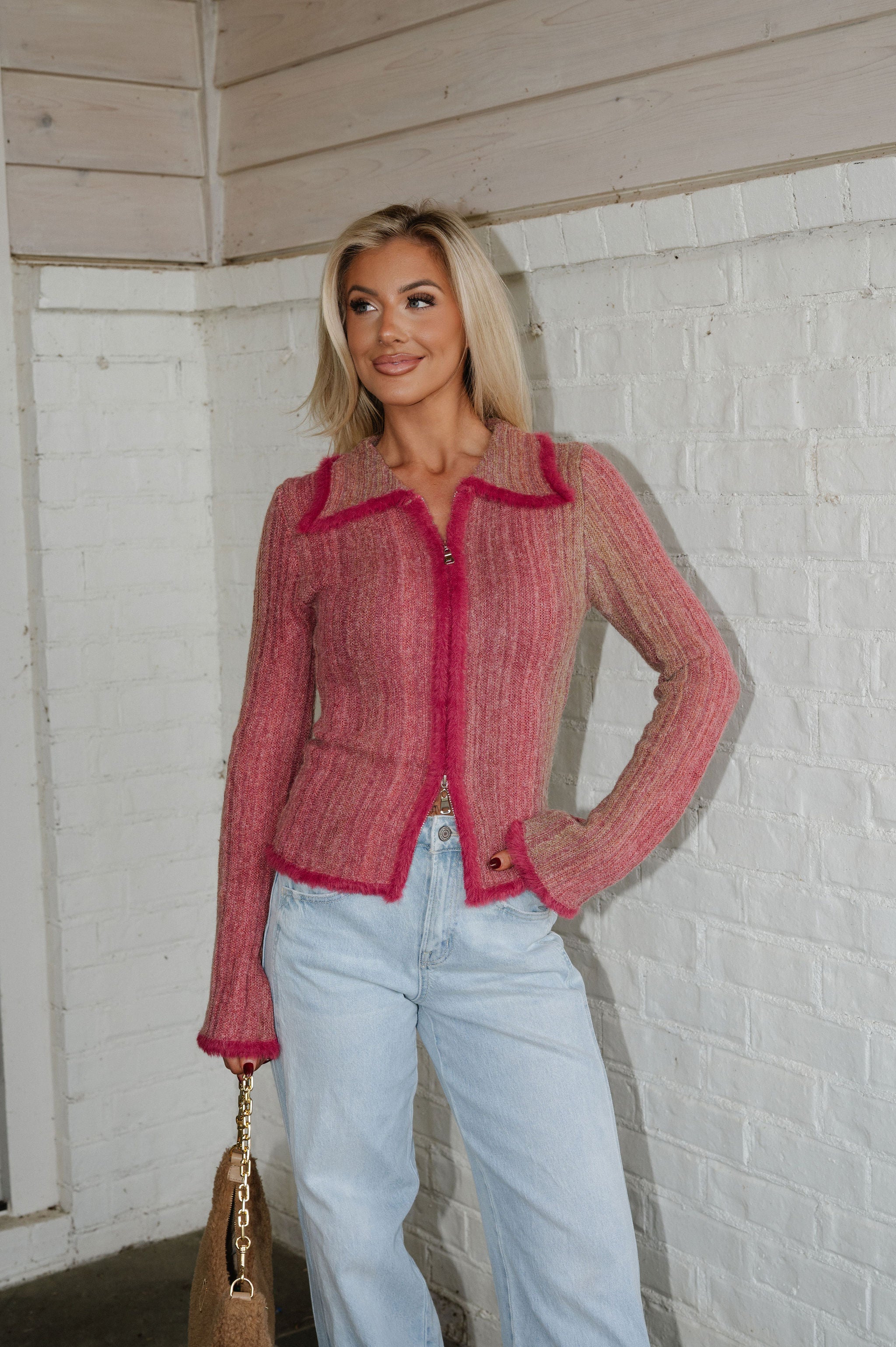Jacquie Sweater-Fuchsia