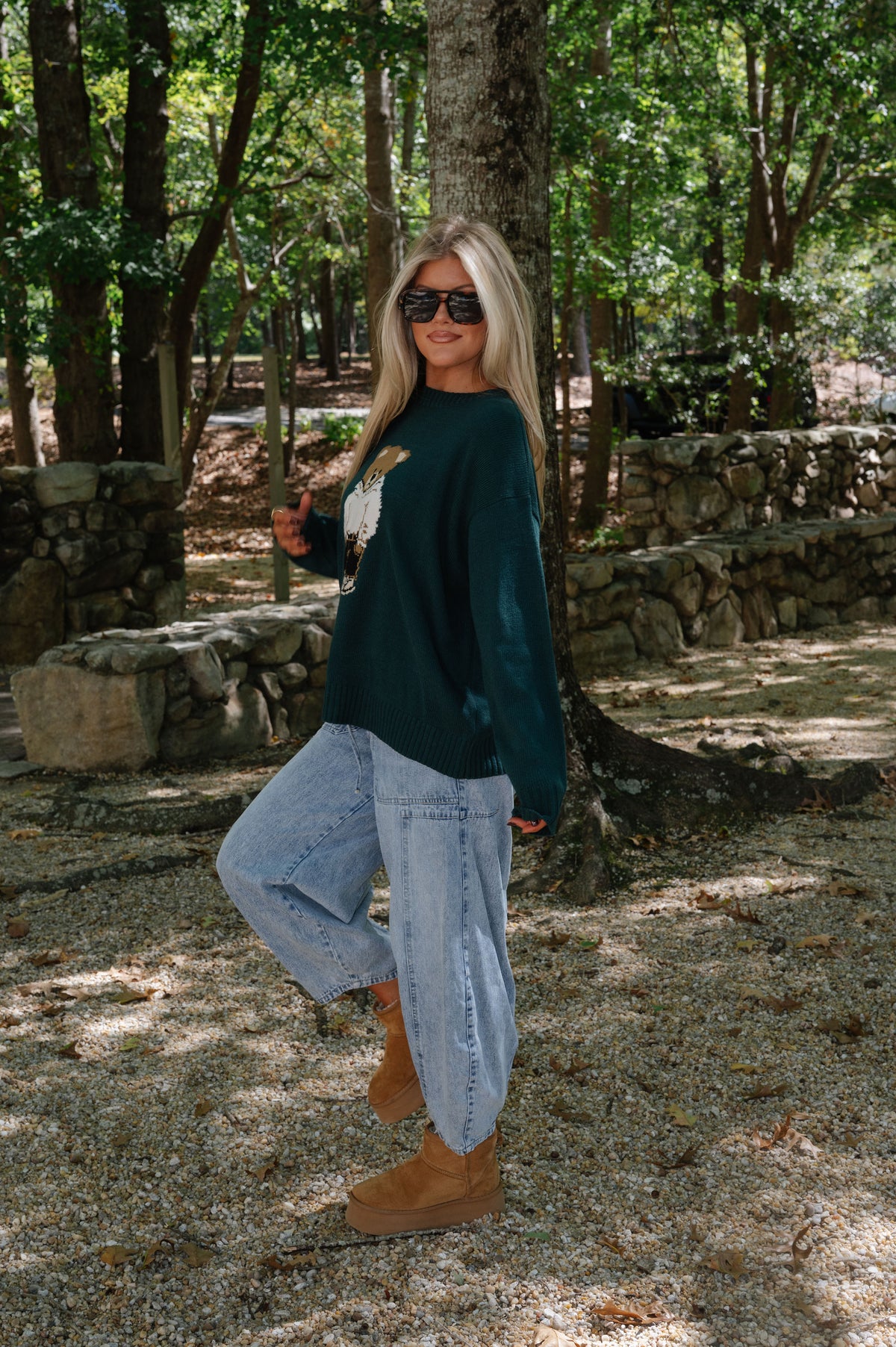 Sweater Bear Top-Hunter Green