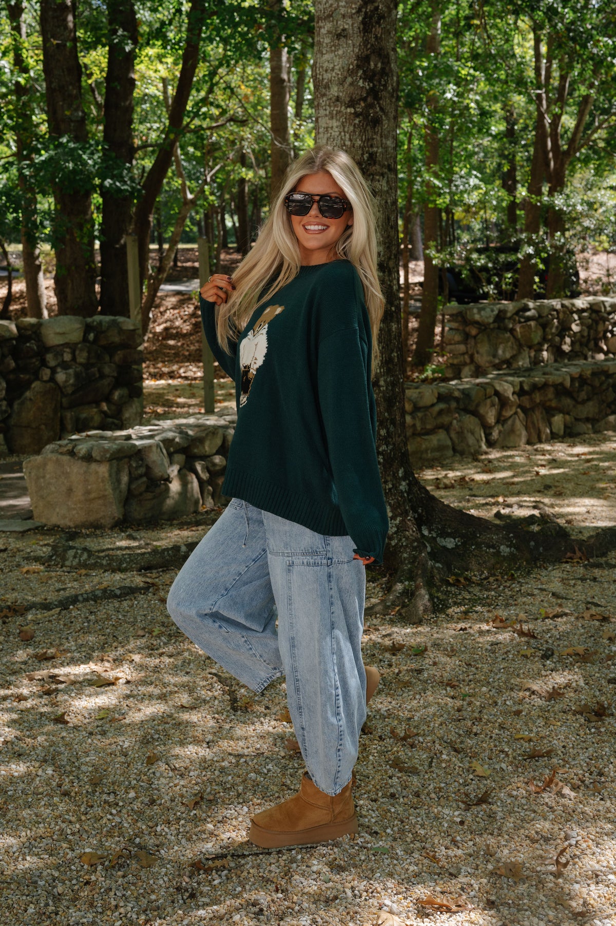 Sweater Bear Top-Hunter Green
