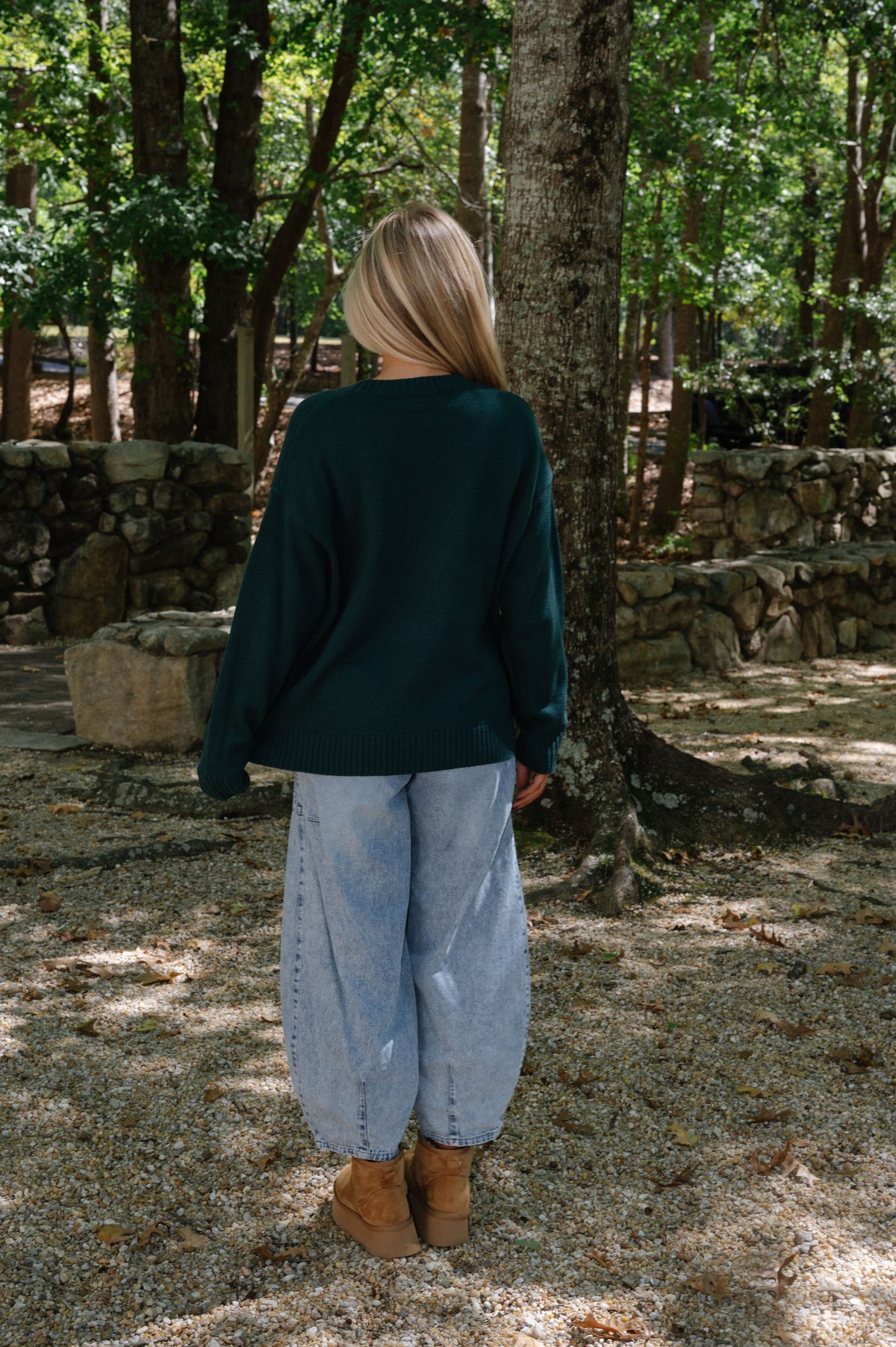 Sweater Bear Top-Hunter Green