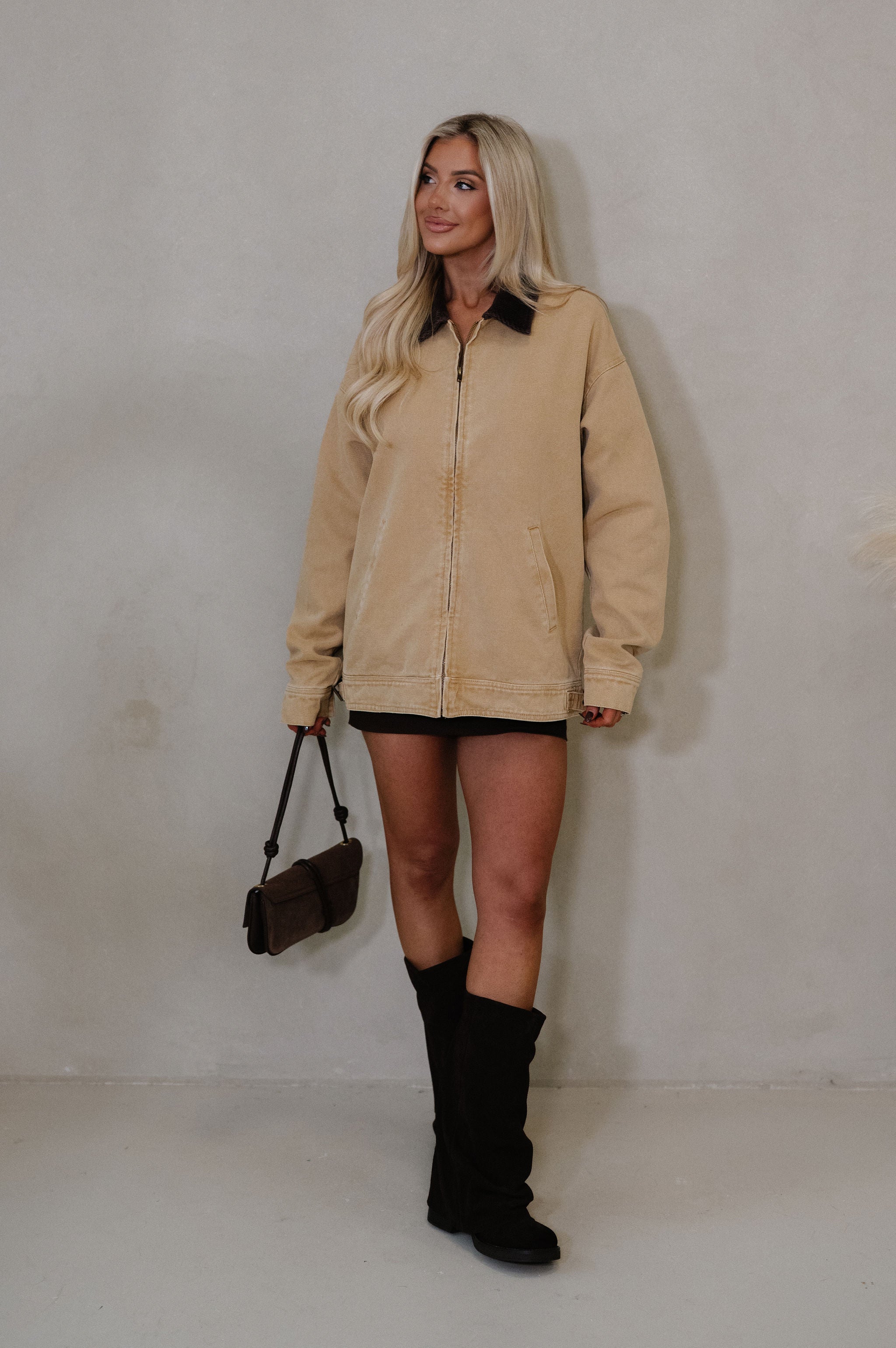 Elliott Barn Jacket-Taupe