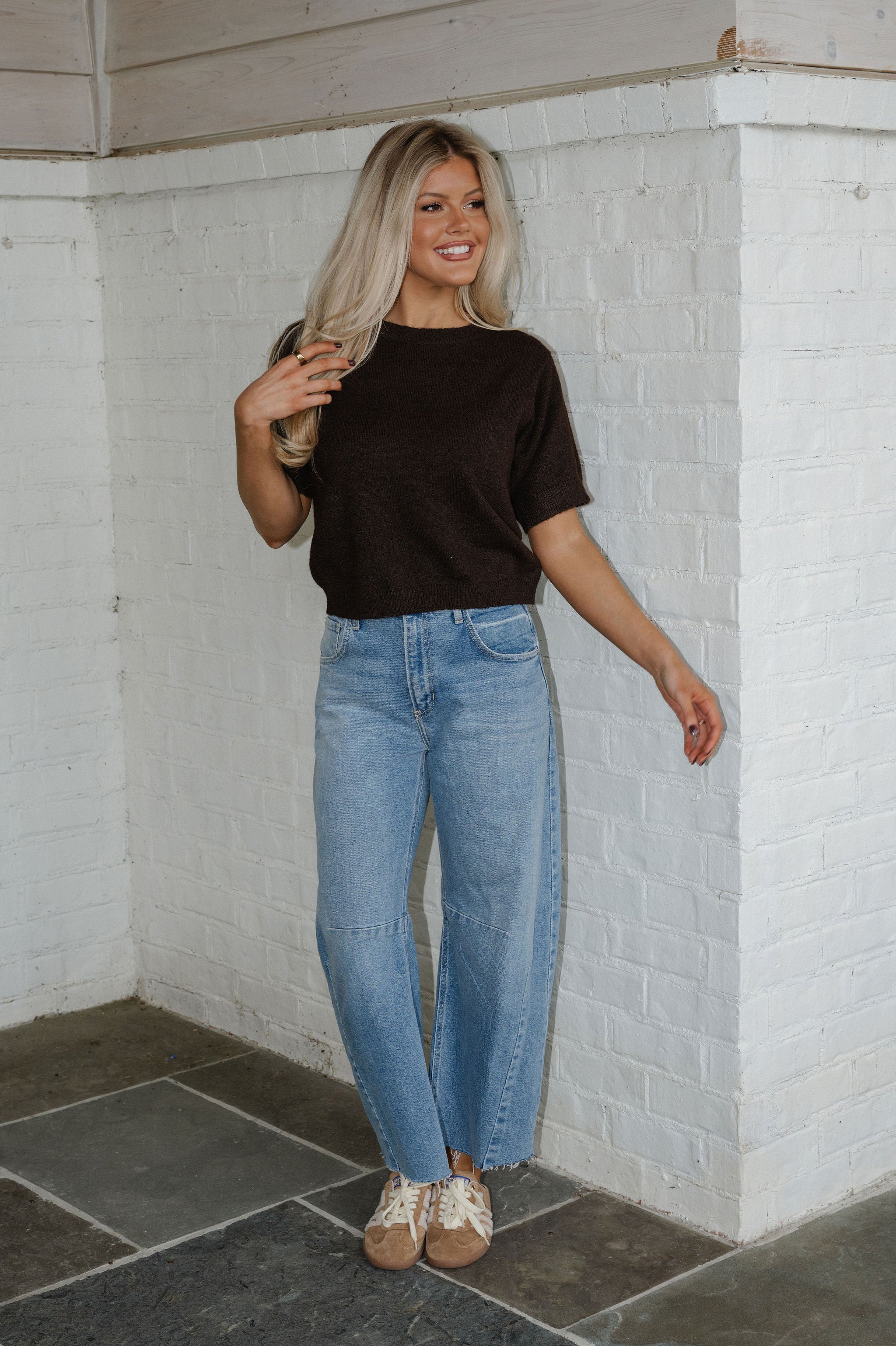 Emory Sweater Top-Chocolate