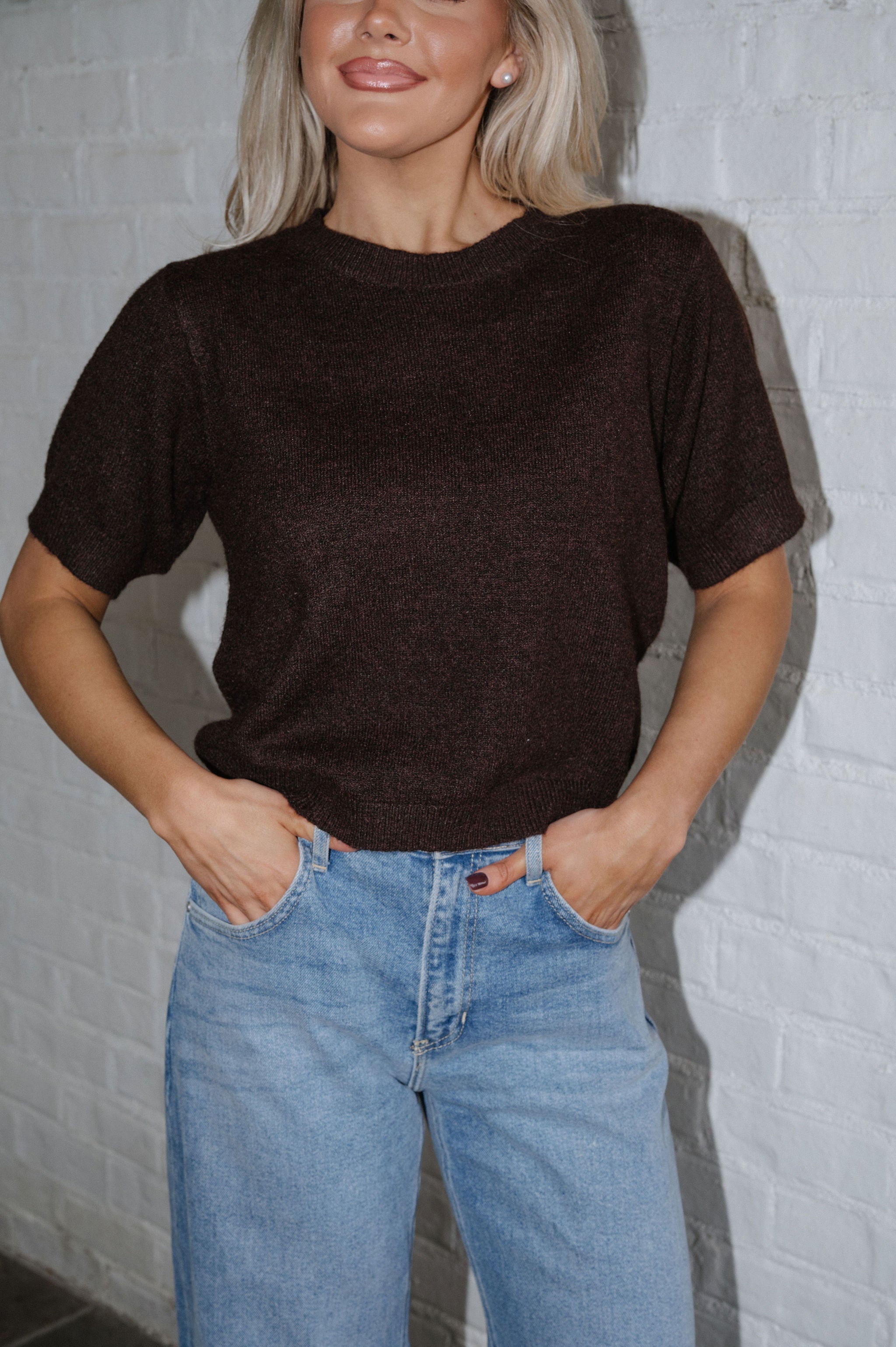 Emory Sweater Top-Chocolate