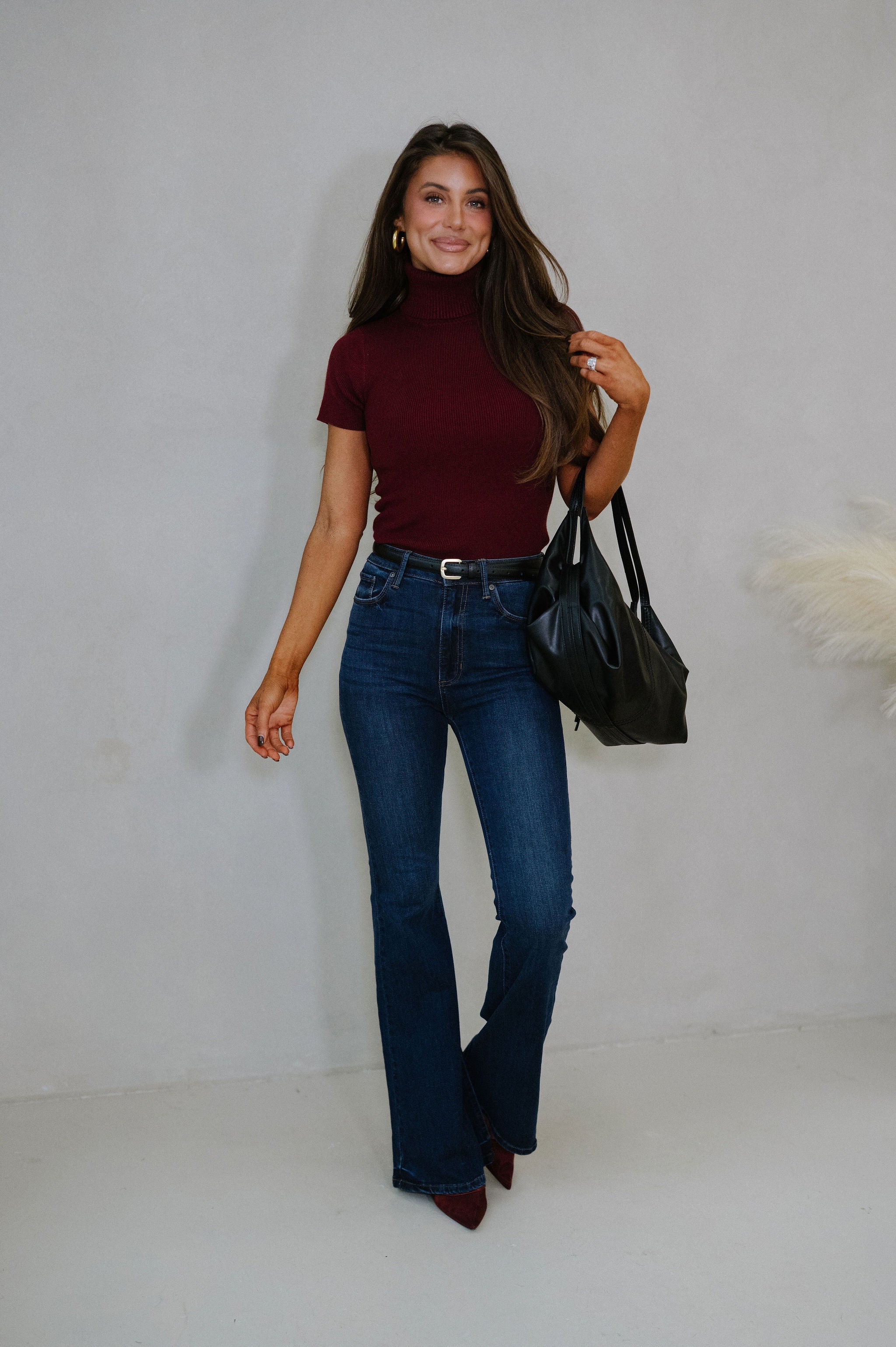 Monica Sweater-Burgundy