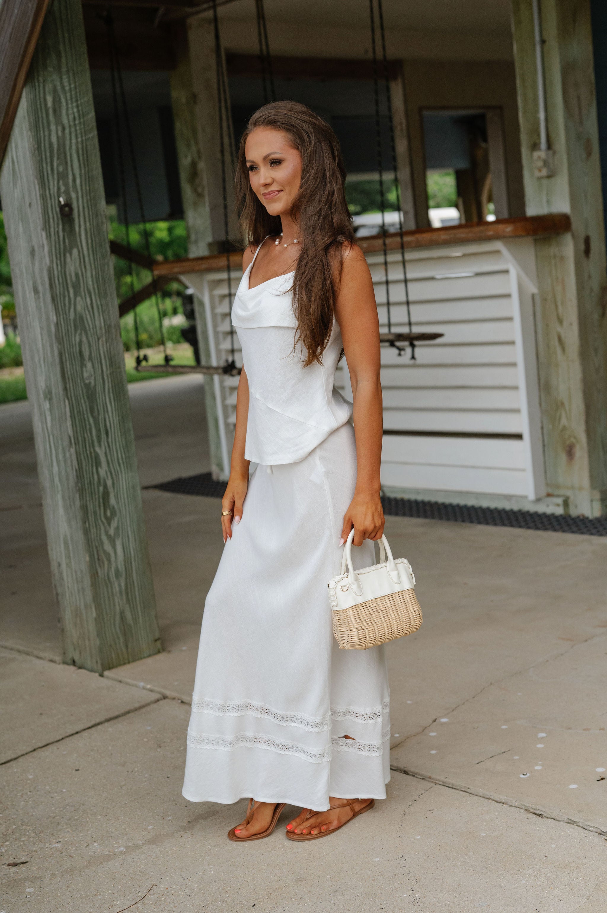 Libby Lace Skirt Set-Off White