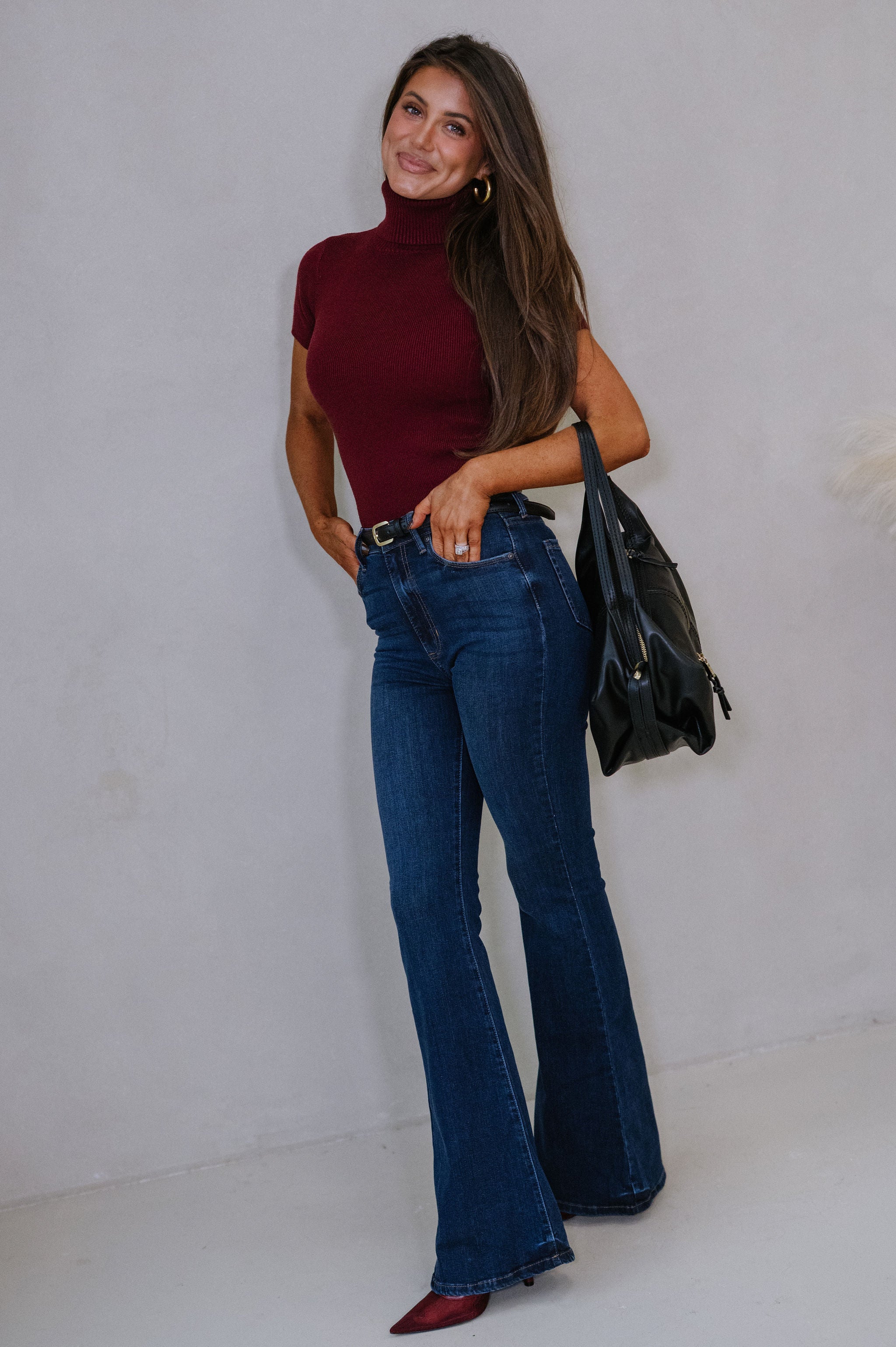 Monica Sweater-Burgundy