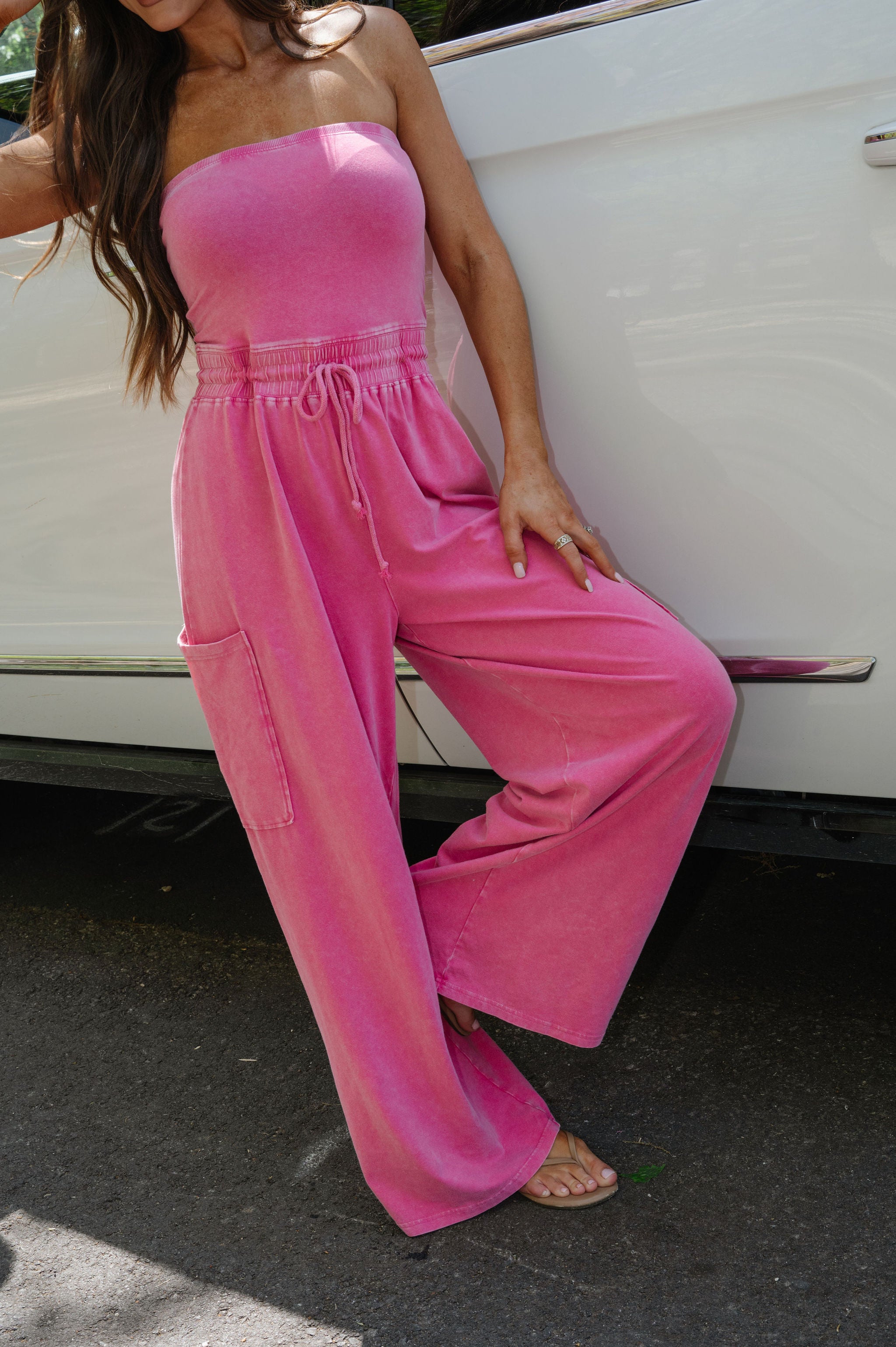 Harlow Jumpsuit-Fuchsia