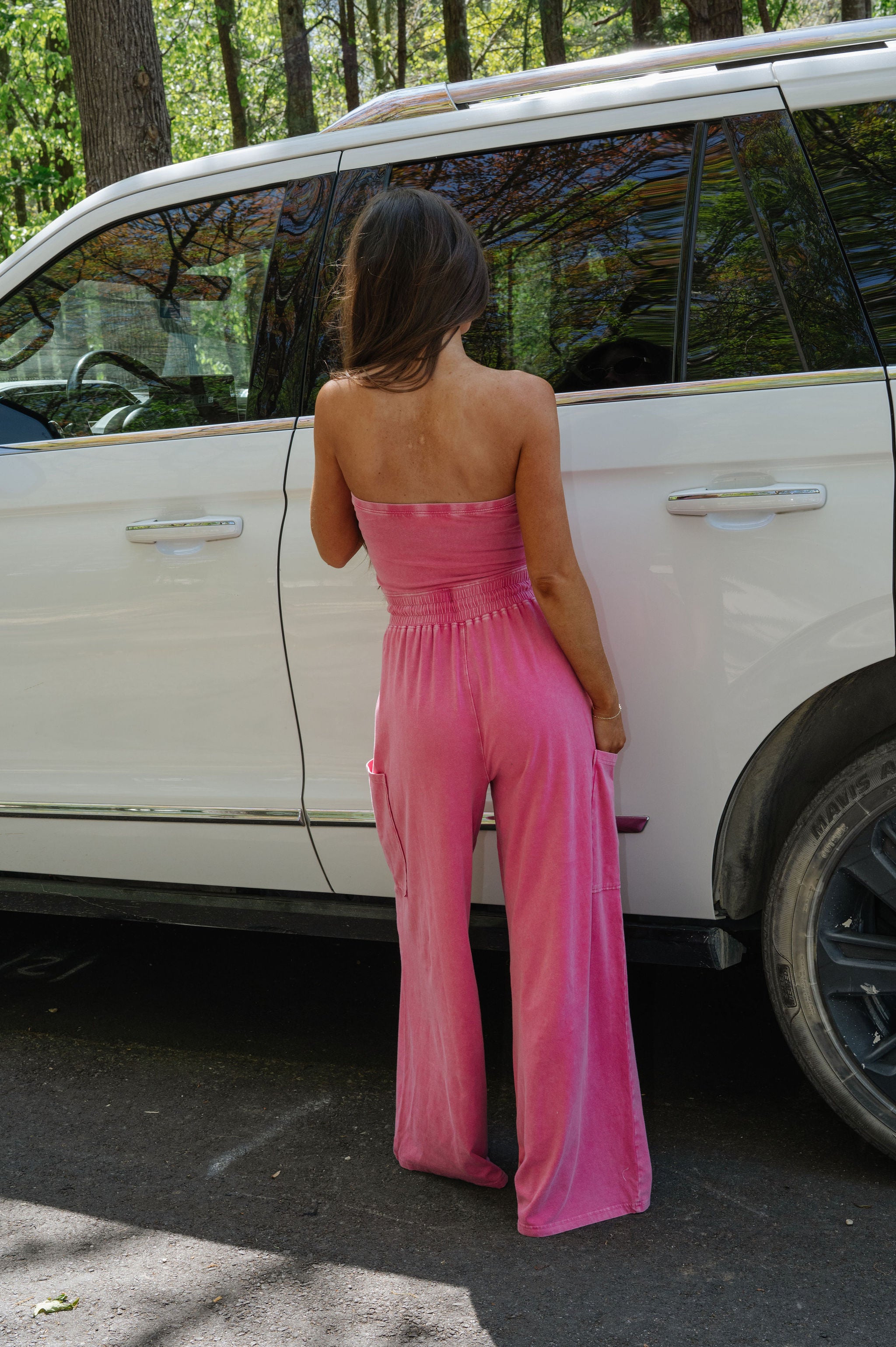 Harlow Jumpsuit-Fuchsia