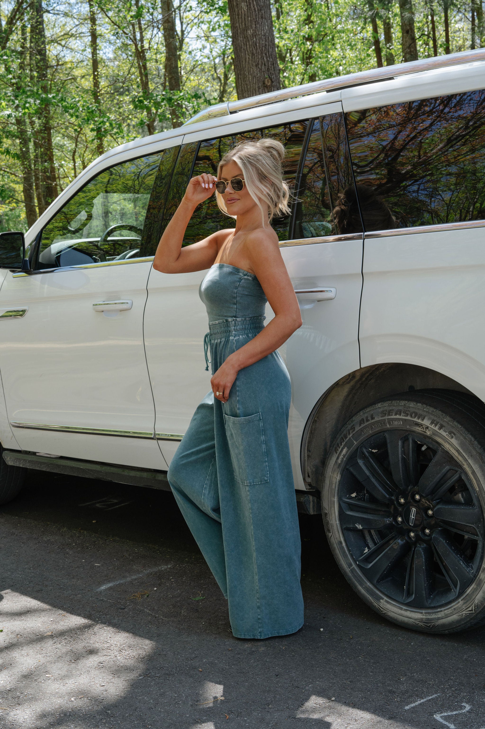 Harlow Jumpsuit-Dark Teal