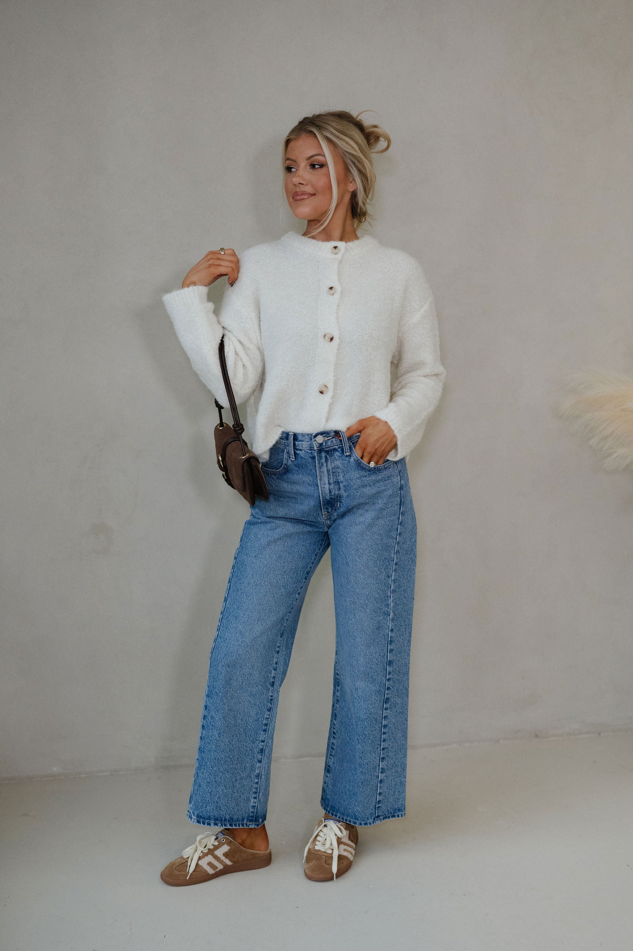 Sutton Cardigan Sweater-Cream