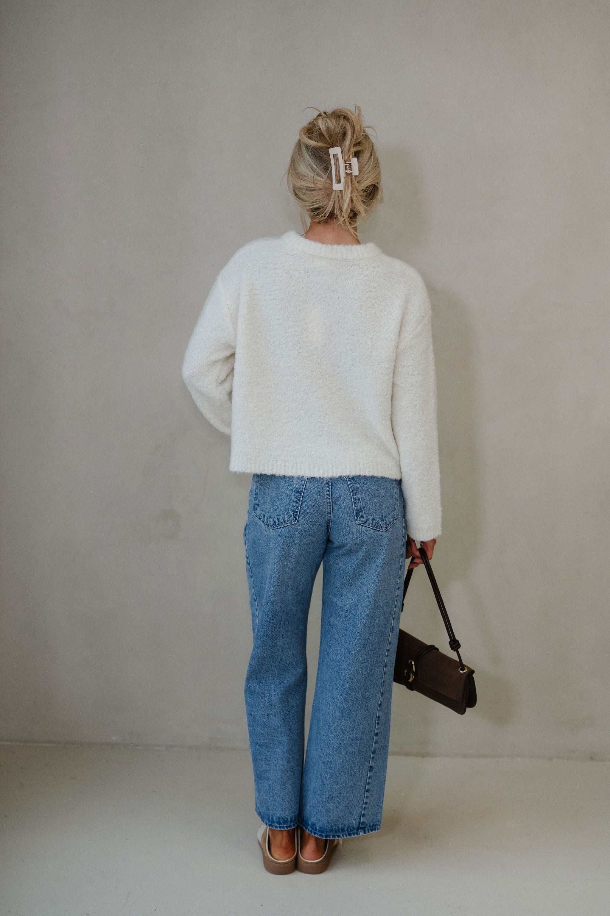 Sutton Cardigan Sweater-Cream