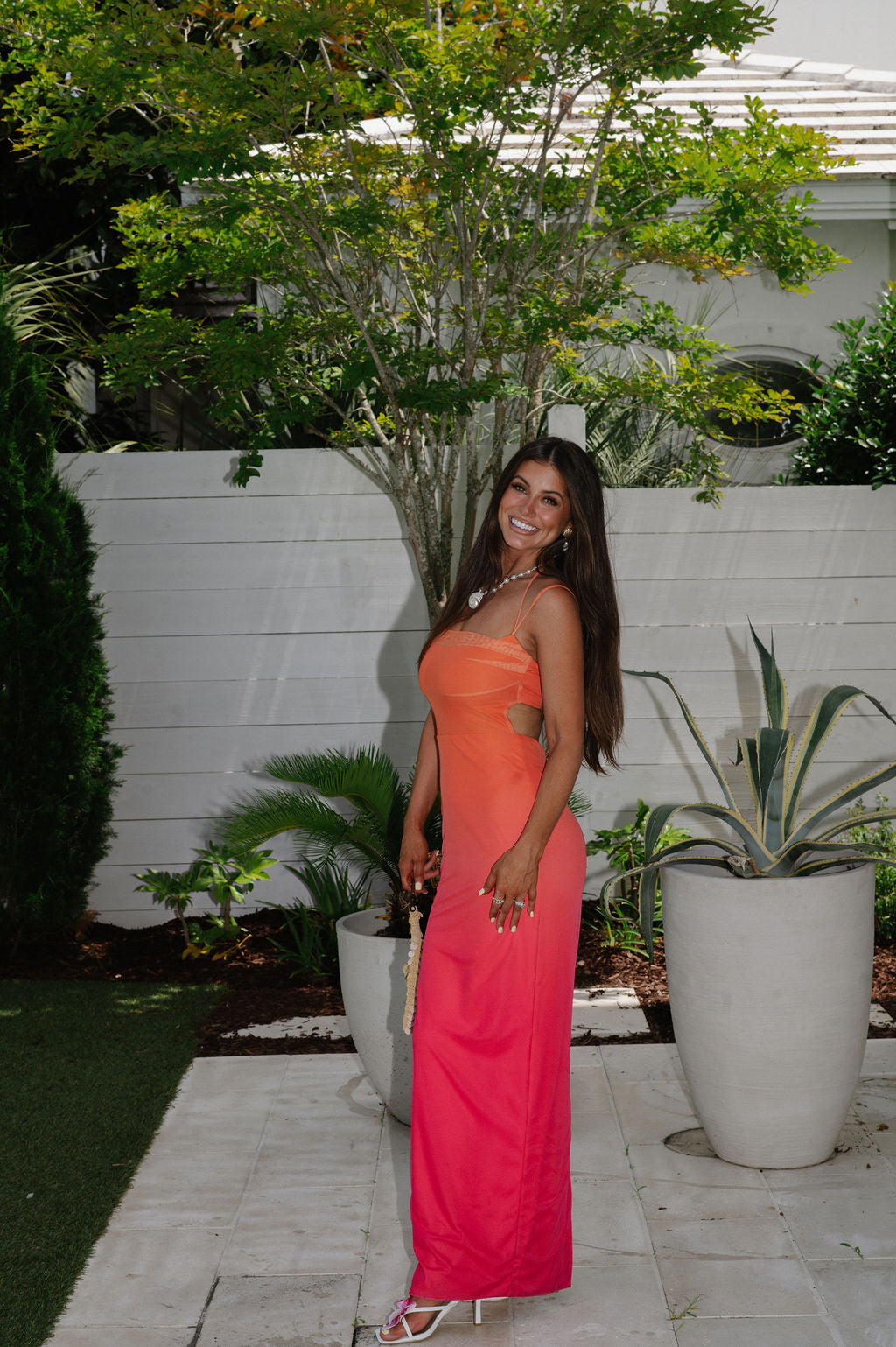 Sunset Mesh Ombre Dress