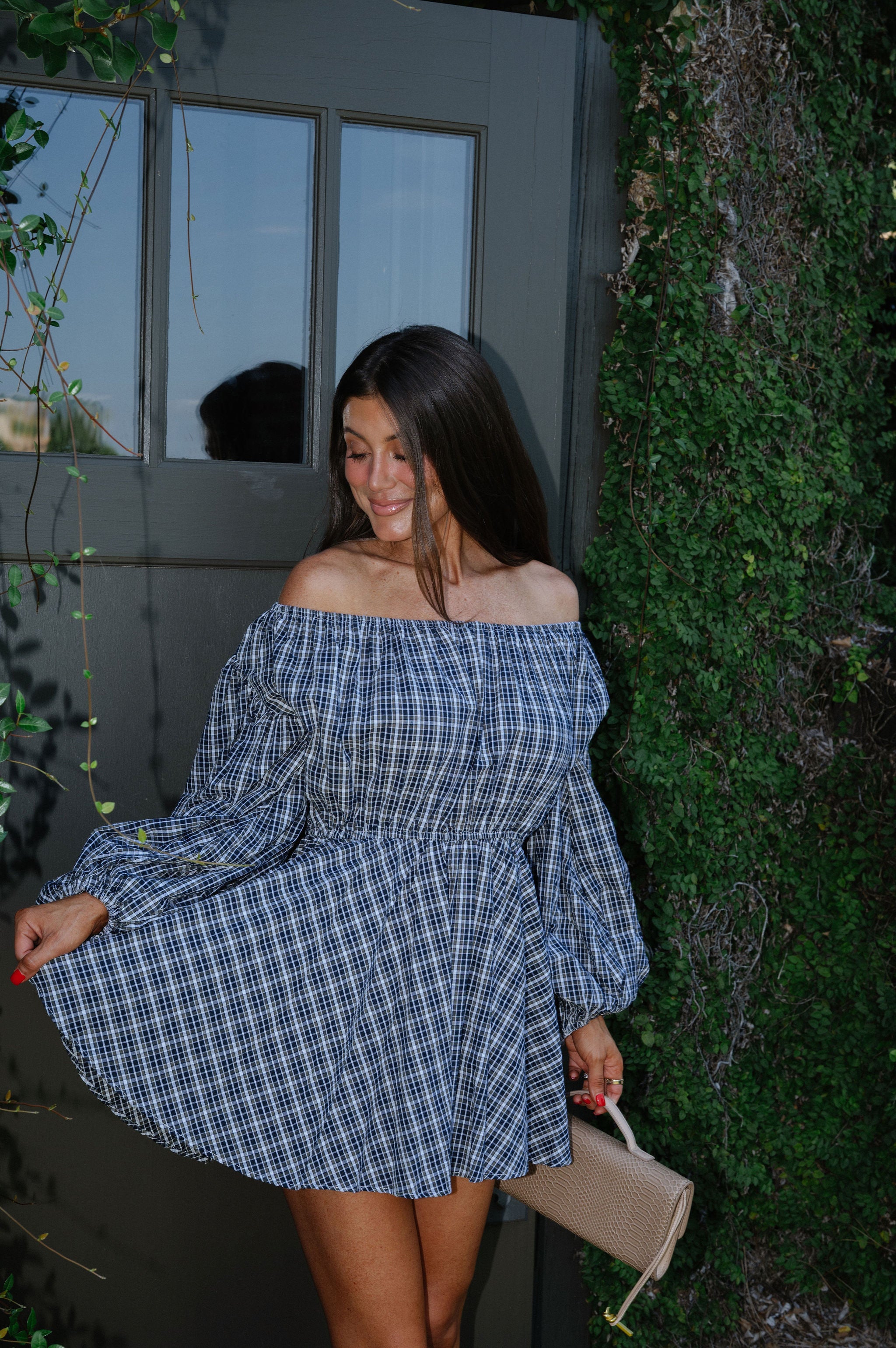Jenny Dress-Navy/White