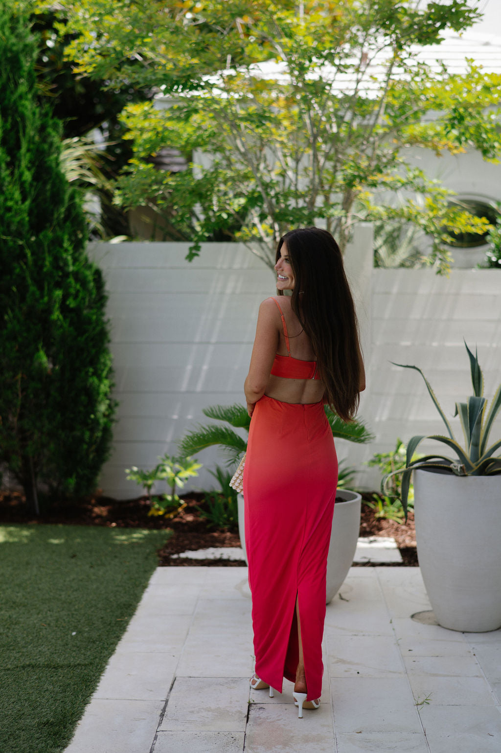 Sunset Mesh Ombre Dress