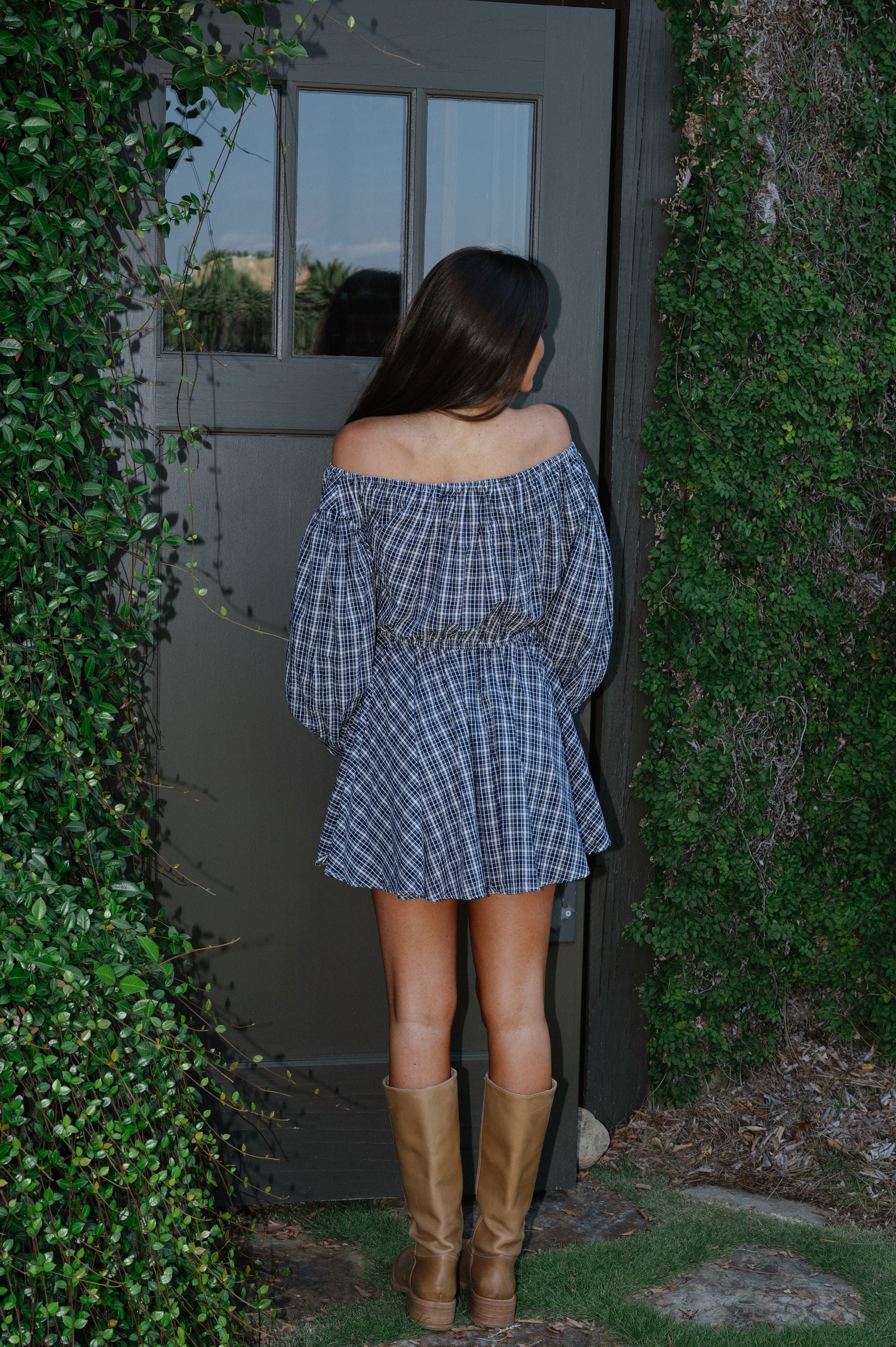 Jenny Dress-Navy/White
