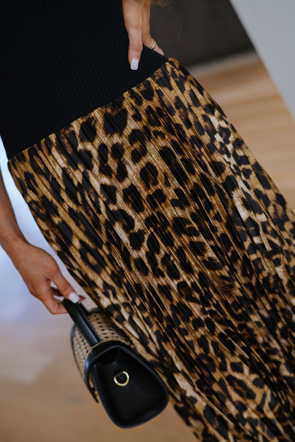Open Back Leopard Maxi Dress
