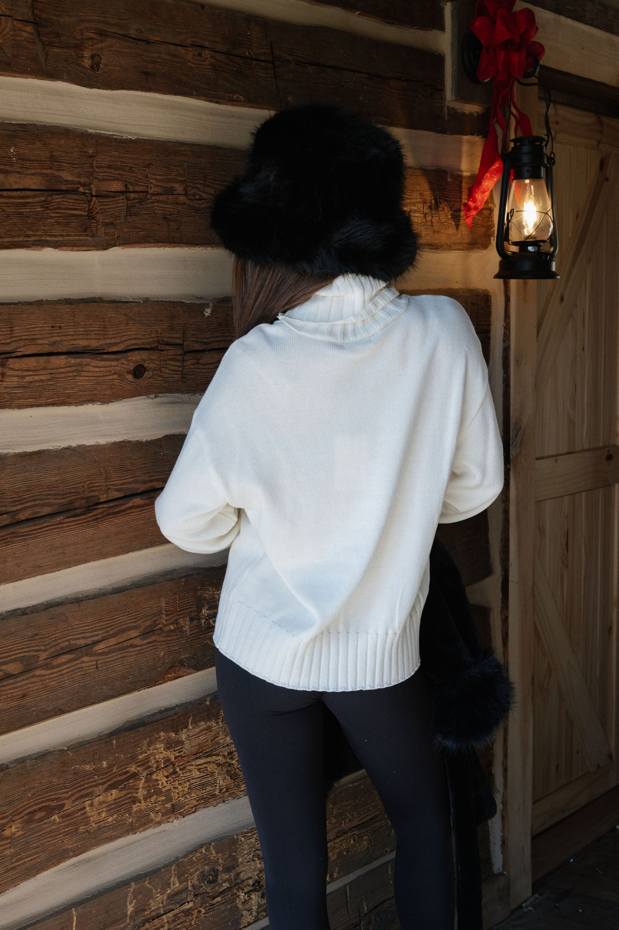 Ski Turtleneck Sweater-Off White