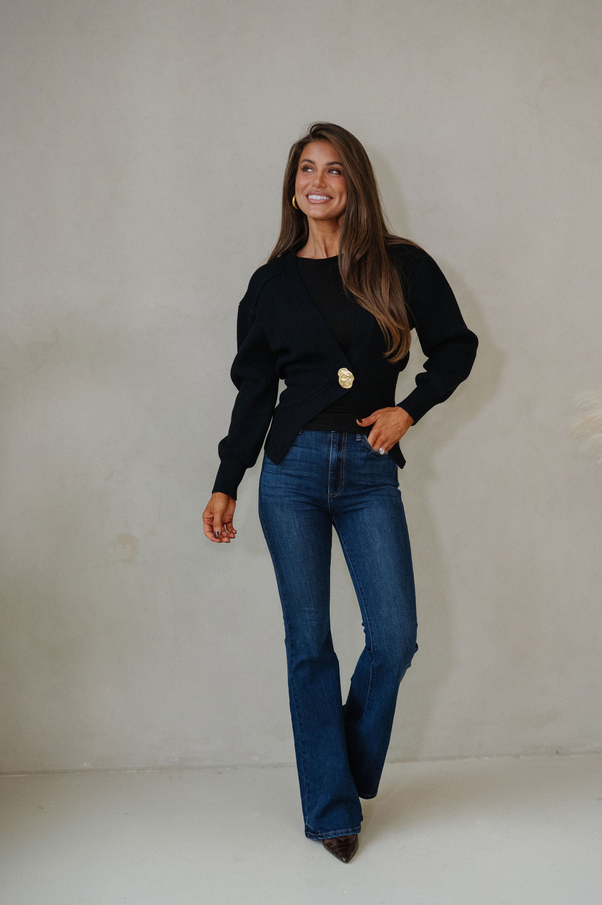 Lunden Cardigan-Black