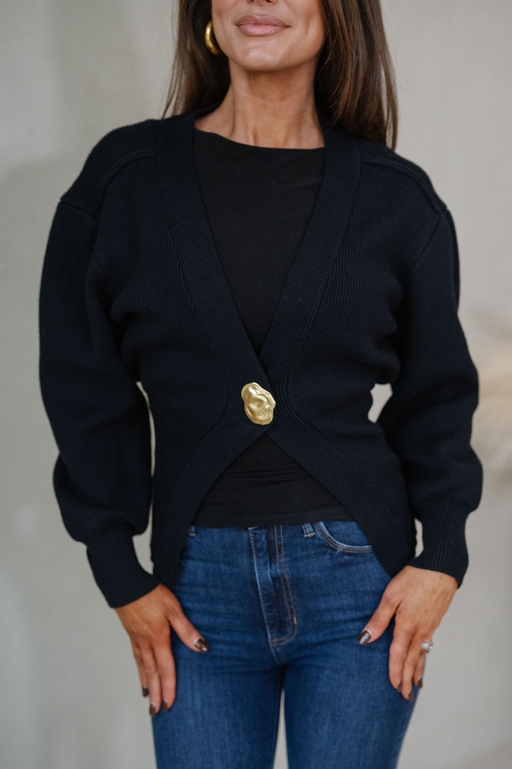 Lunden Cardigan-Black