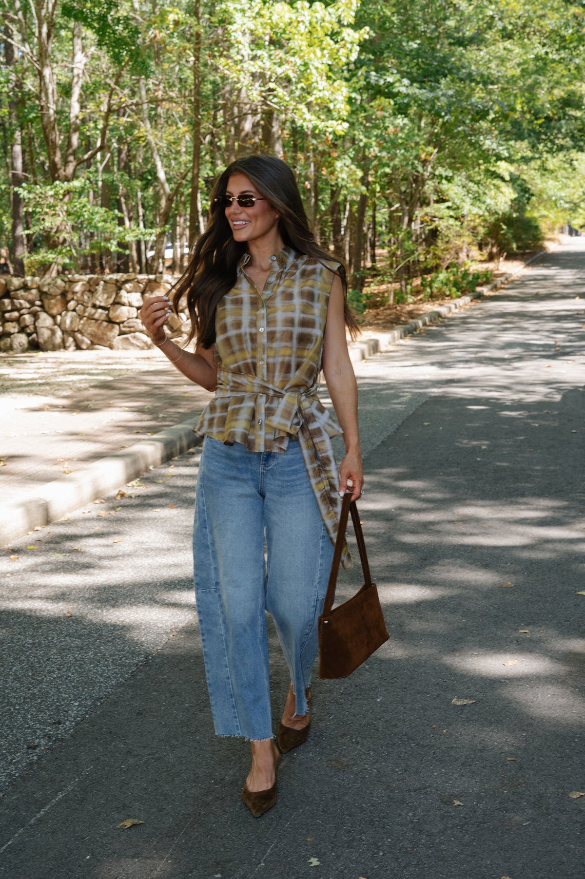 Dezzy Plaid Top