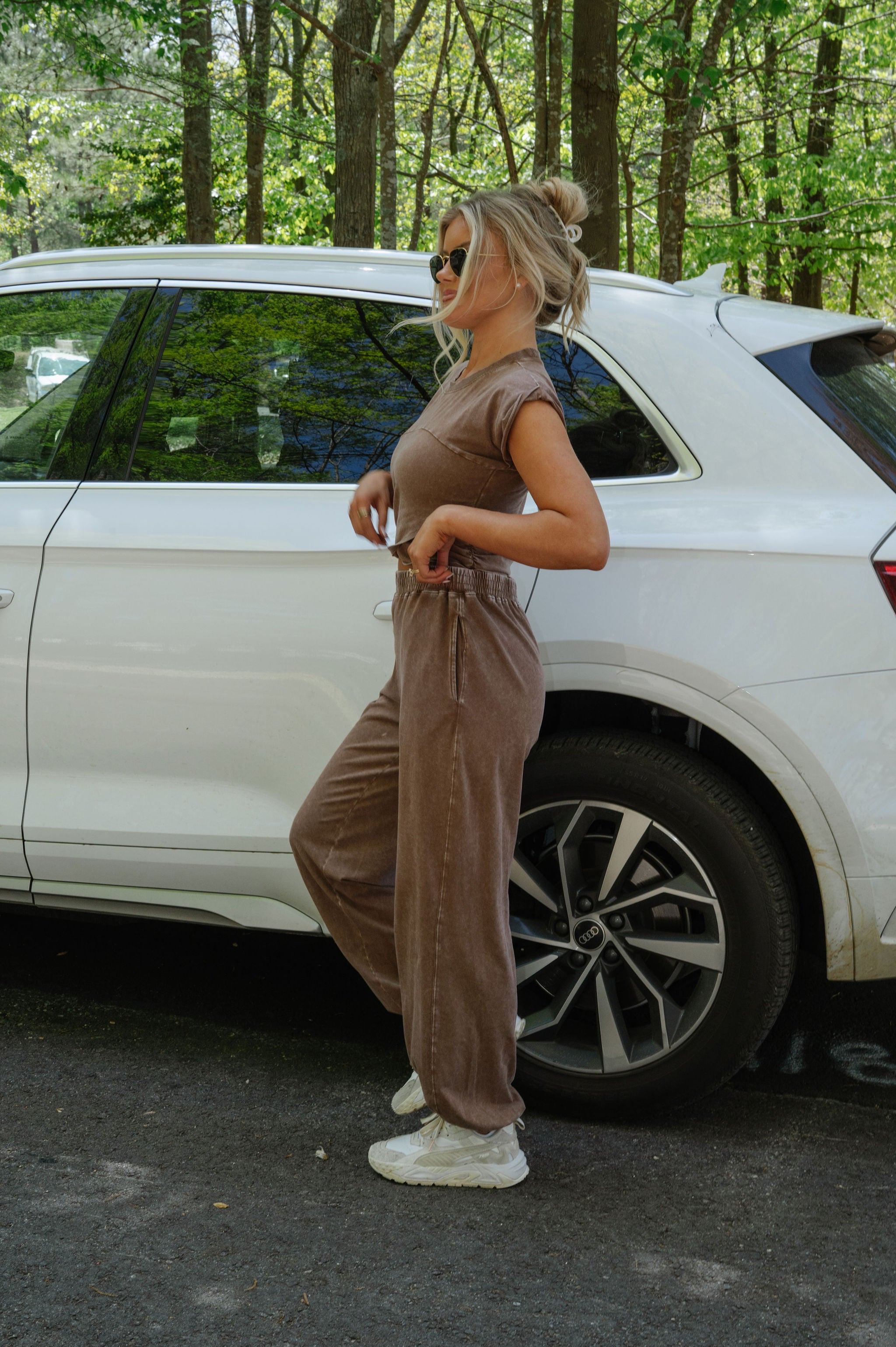 Monica Pants Set-Chocolate