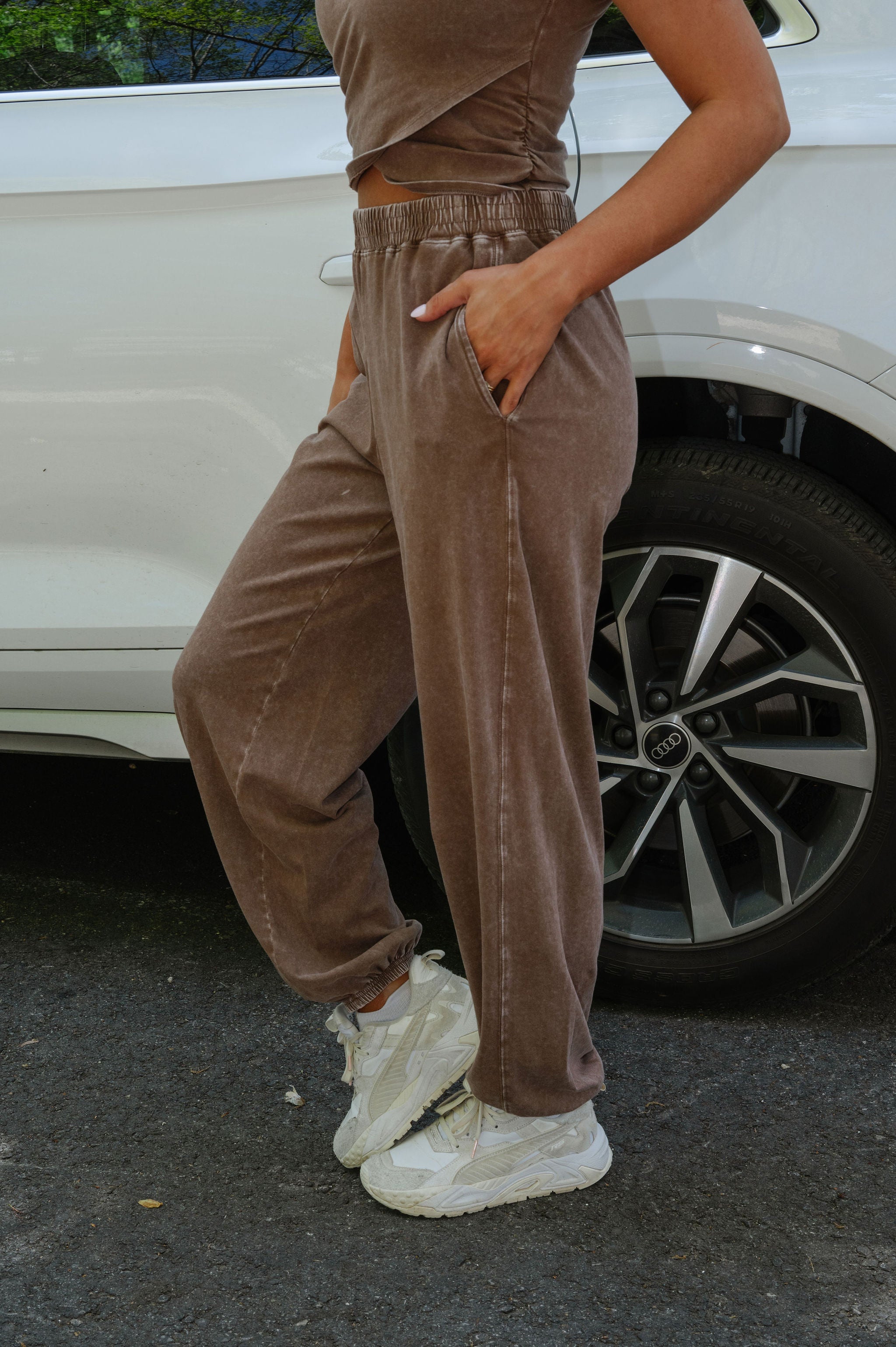 Monica Pants Set-Chocolate