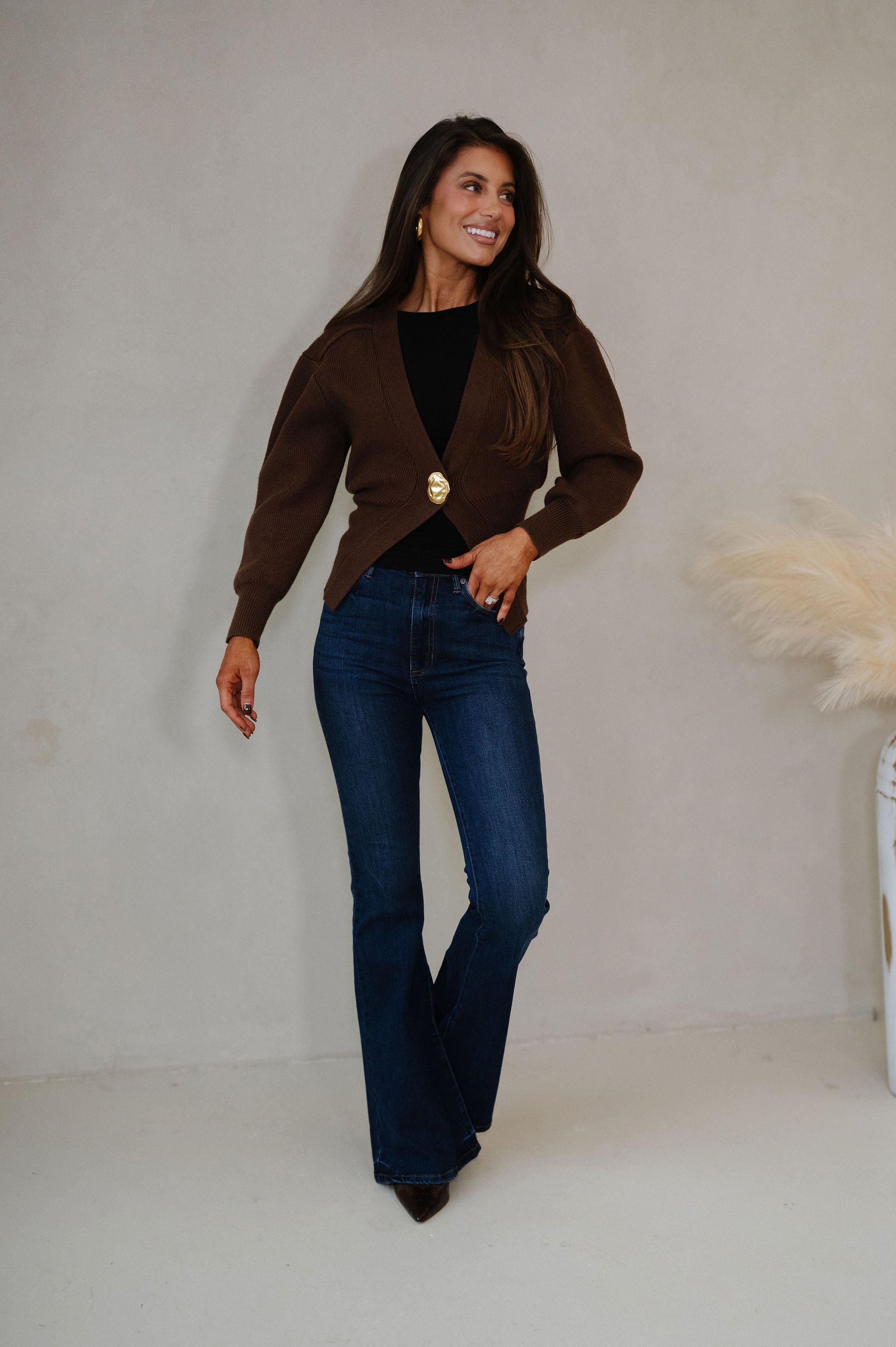 Lunden Cardigan-Brown